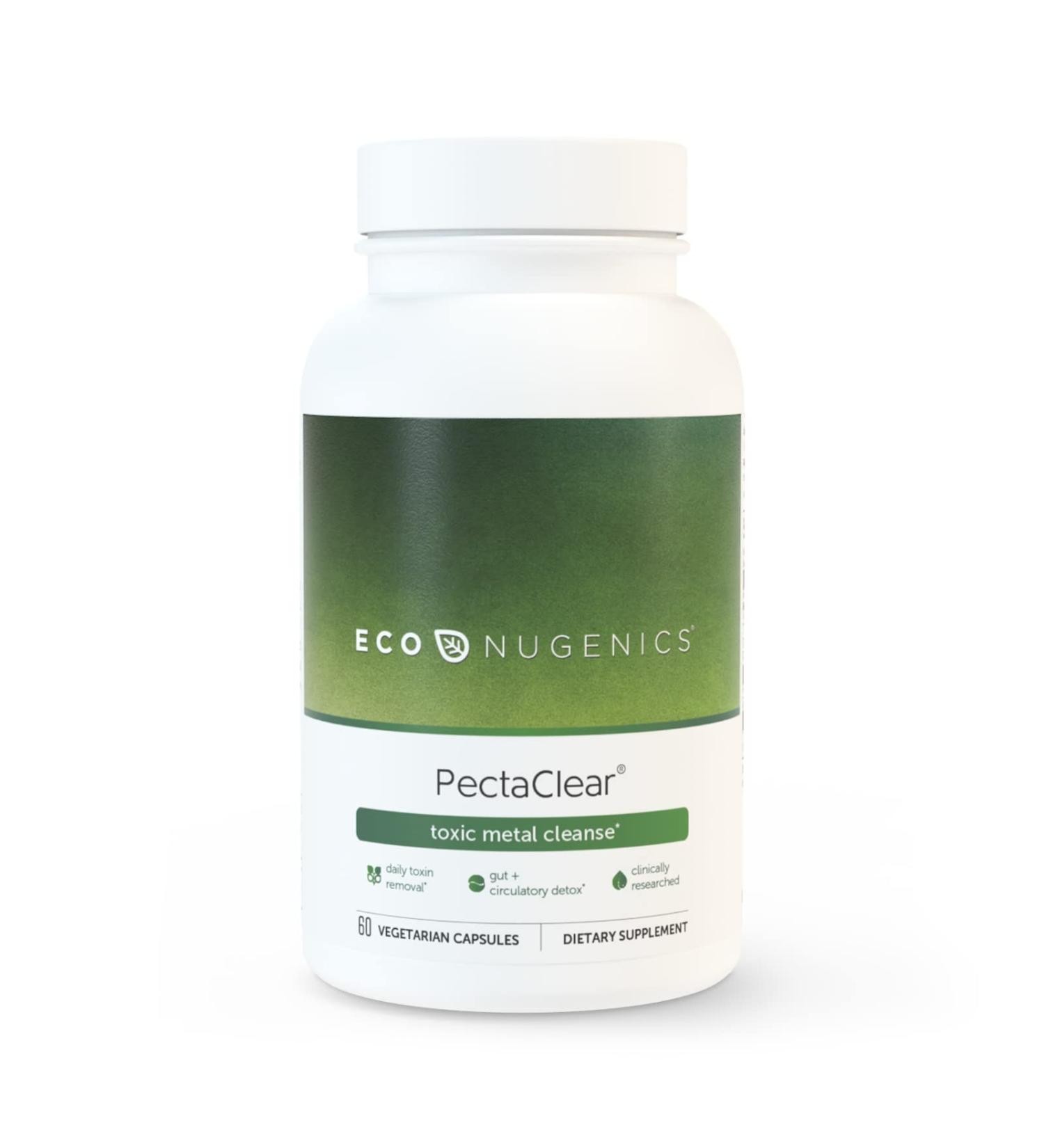 EcoNugenics PectaClear - Natural Detox Supplement with Pectin and Alginate | 60 Capsules - Buy Online on GoSupps.com