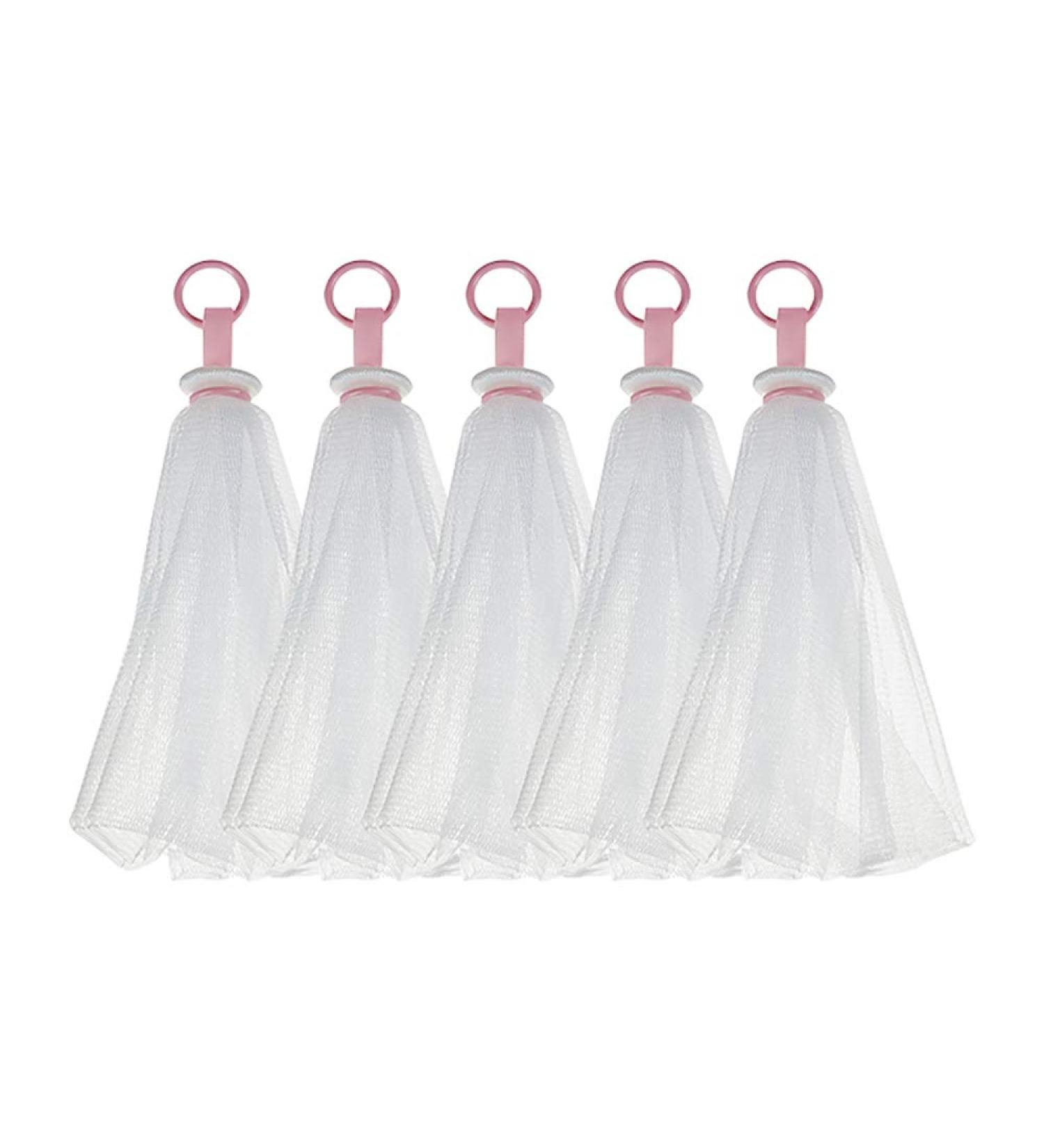 Pack of 5 Cleaning Nets for Showers | Mesh Drawstring Bags for Foaming - Ideal for Easy Maintenance & International Shipping - Buy Online on GoSupps.com