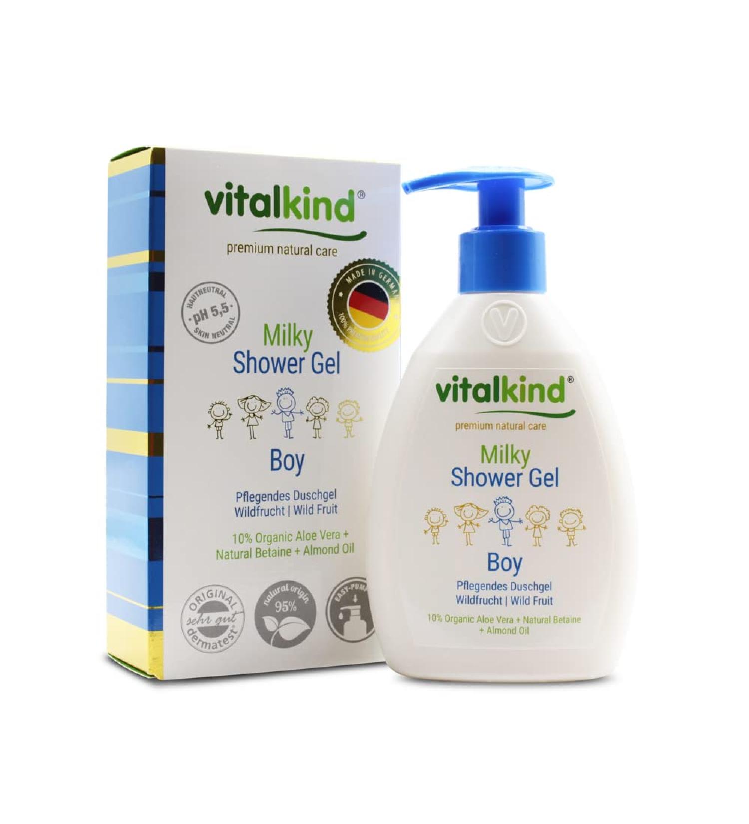 Vitalkind Shower Gel Boy Premium Natural Care Cosmetic Products for Children - Buy Online on GoSupps.com
