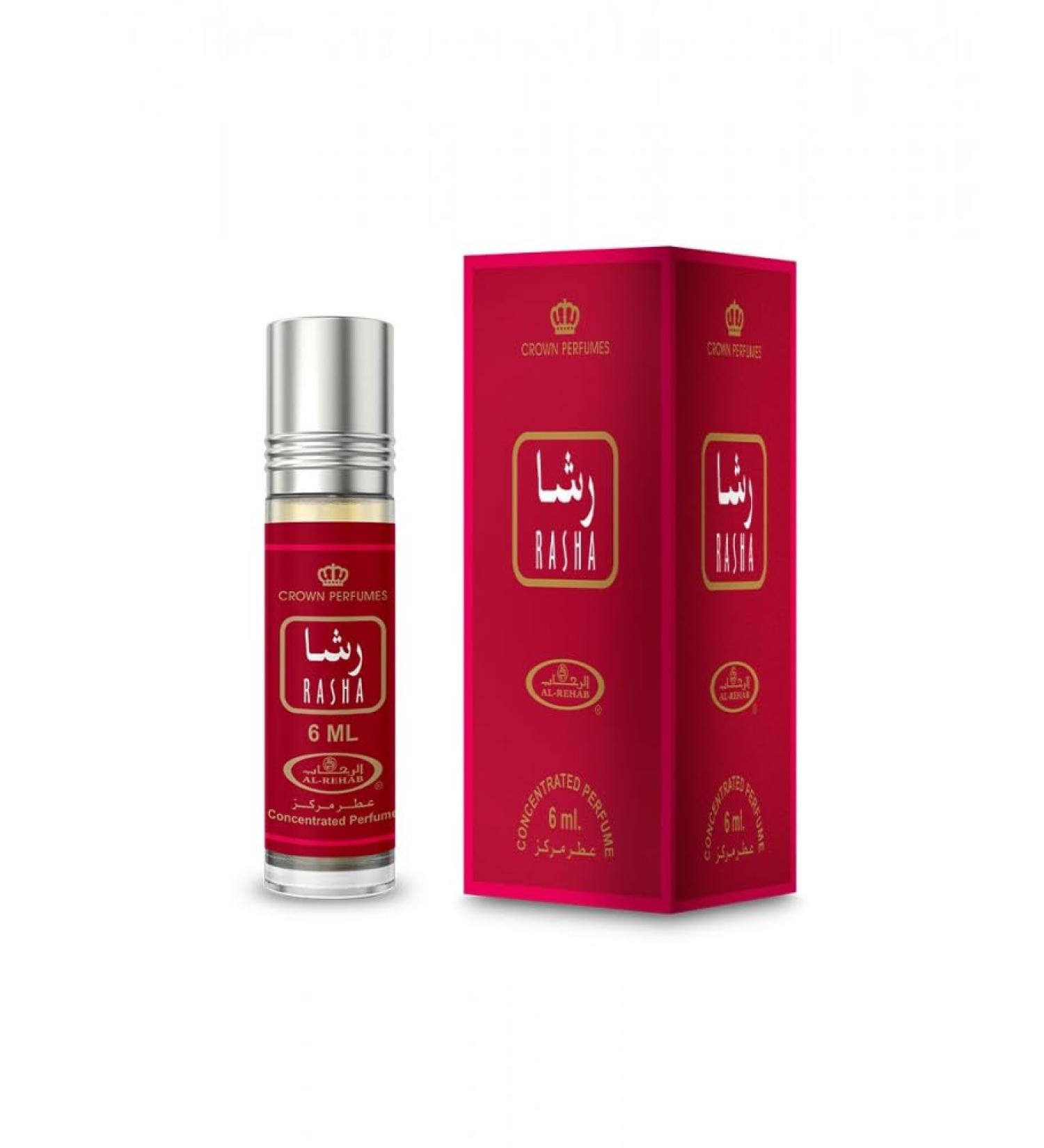 Al-Rehab Rasha - Roll On - Essential Perfume Oil - For Women 6ml(0.2 Fl Oz) Rasha 0.2 Fl Oz (Pack of 1) - Buy Online on GoSupps.com