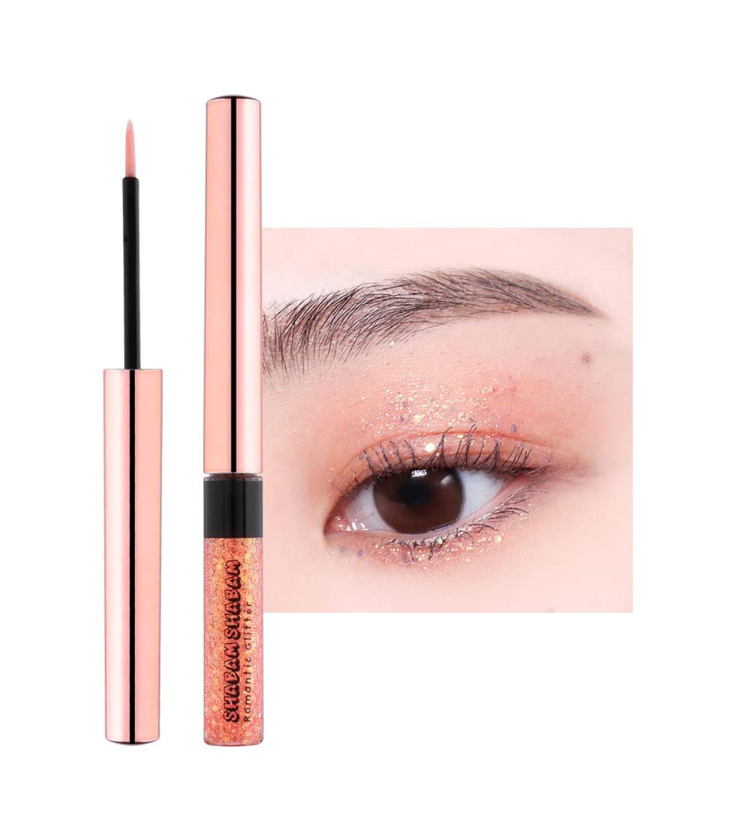 CORINGCO Eye Glitter Liquid Eyeshadow Sparkle | Shabam Shabam Romantic Glitter Shadow 03 Sunset Light - K Beauty Makeup - Buy Online on GoSupps.com