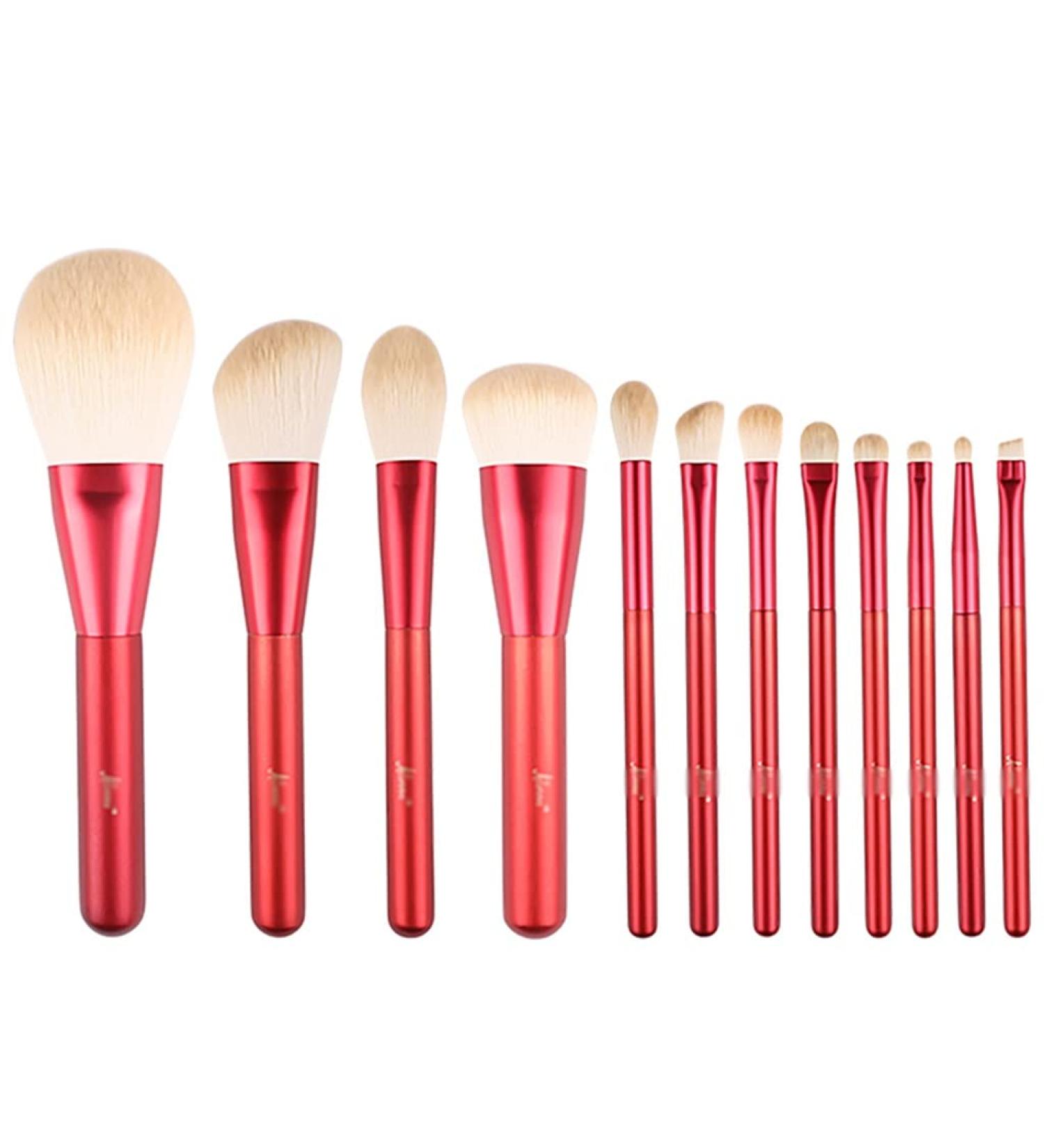 Buy Snow White Makeup Set - Red Brush Collection for Loose Powder Eye Shadow & Blush | International Shipping Available - Buy Online on GoSupps.com