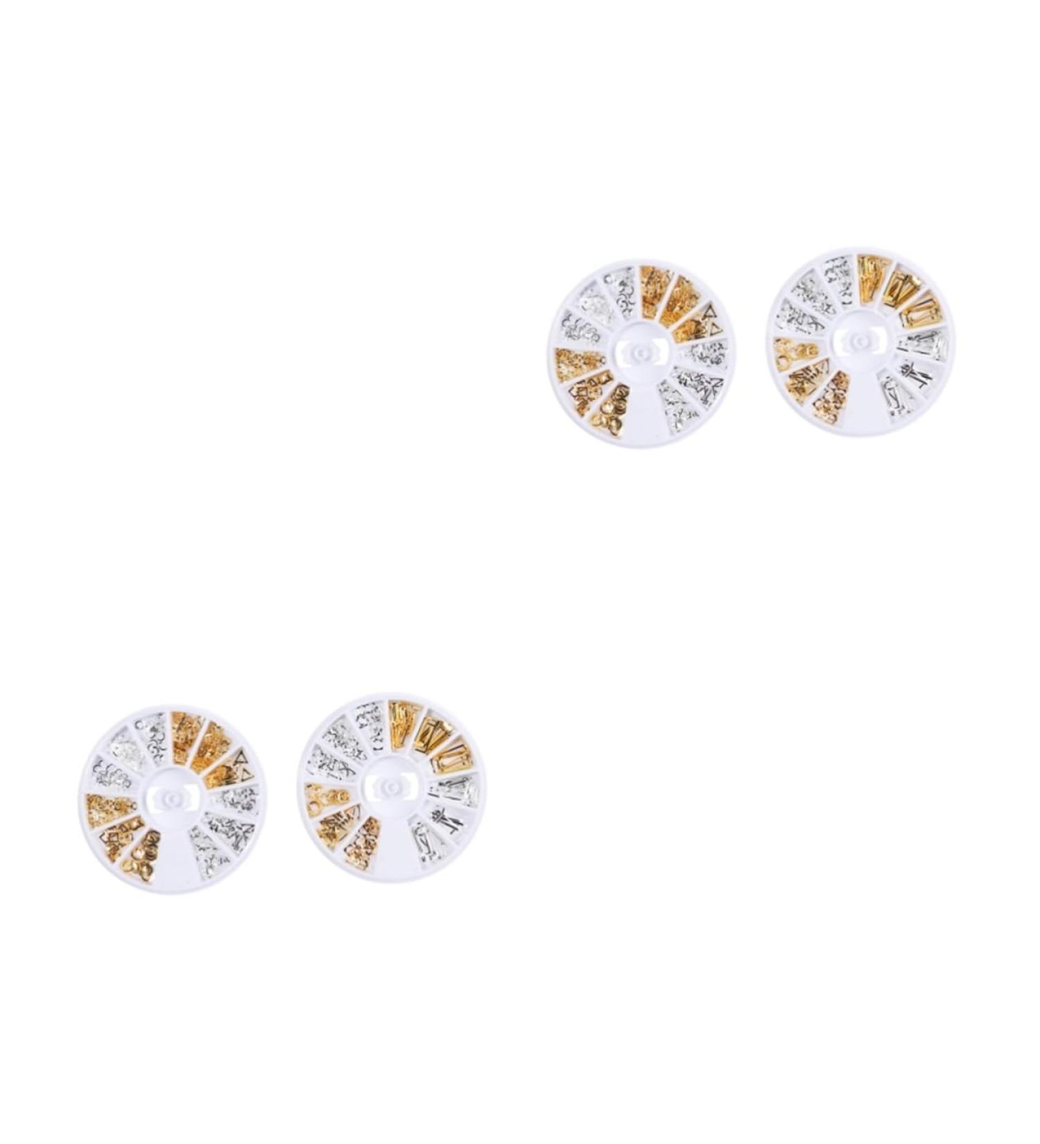minkissy 4 Boxes Manicure Accessories Rhinestone for Nails Nail Jewelry Palette The Circle 3d - Buy Online on GoSupps.com