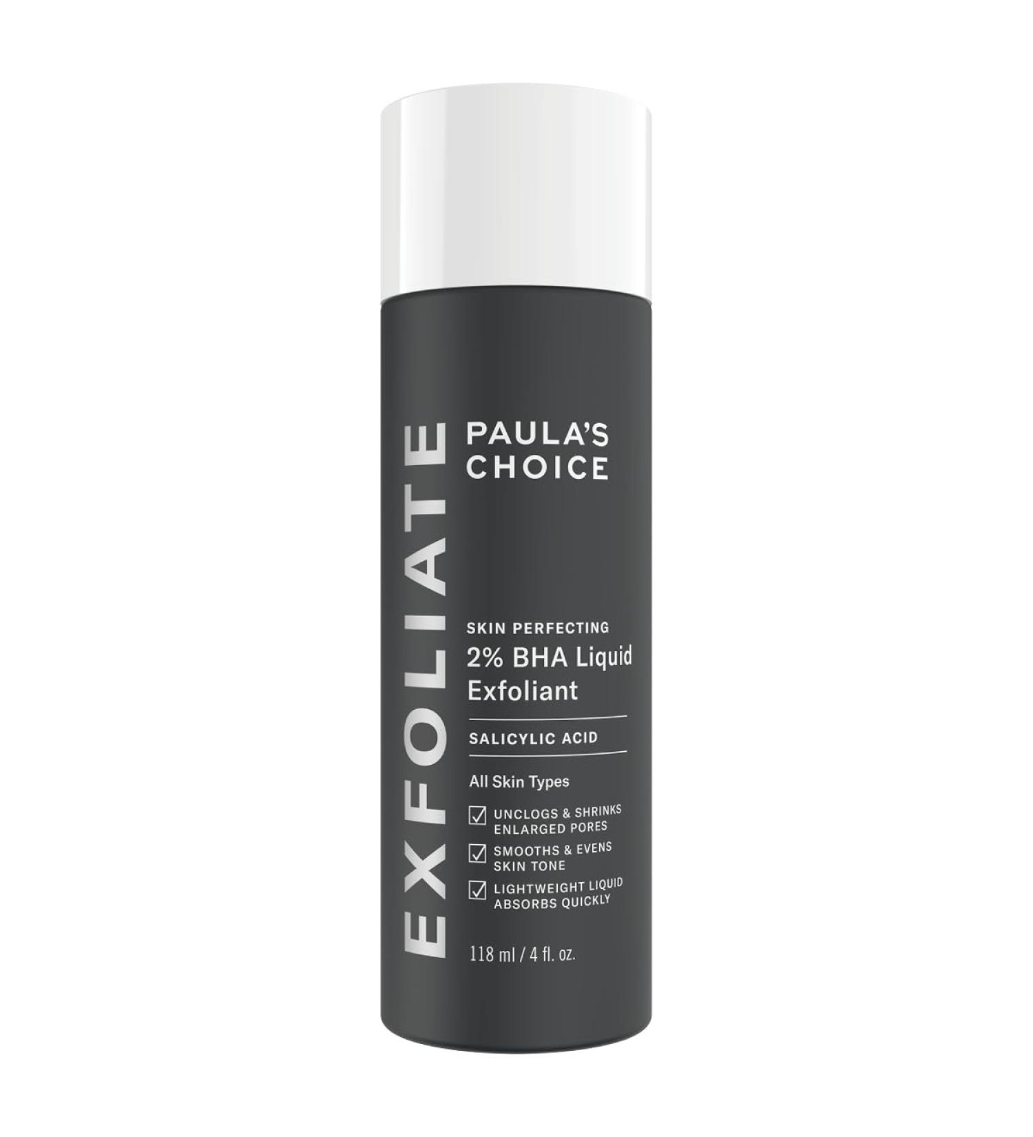 Paula's Choice SKIN PERFECTING 2% BHA Liquid Exfoliant - Face Exfoliating Peel Fights Blackheads & Enlarged Pores - with Salicylic Acid - Combination & Oily Skin - 118 ml 118 ml (Pack of 1) - Buy Online on GoSupps.com