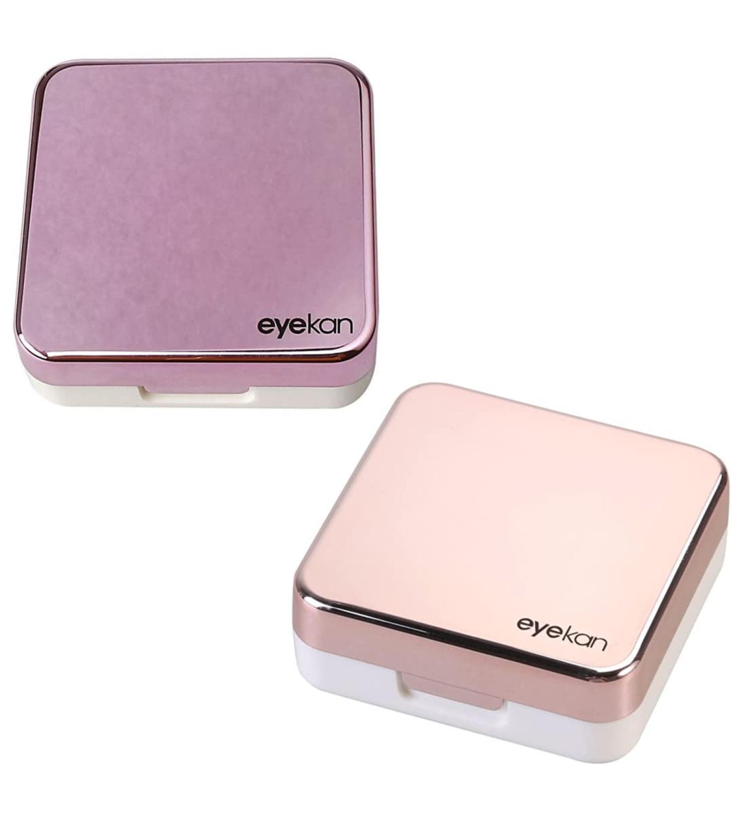 Travel-Friendly Contact Lens Case Kit | Mini Holders in Rose Gold & Rose Red - Buy Online on GoSupps.com