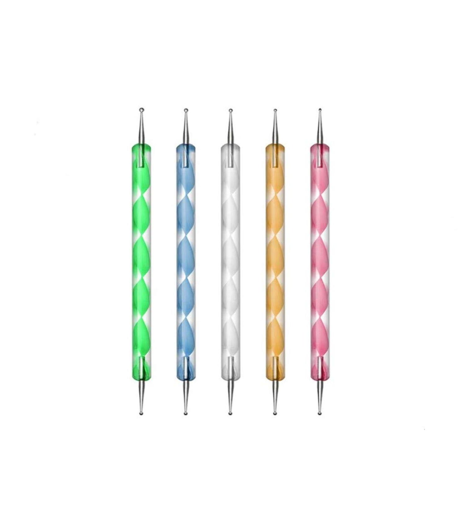 Aoshang 5pc UV Gel Painting Nail Art Dotting Pen Tool Kit for DIY Design & Manicure - Buy Online on GoSupps.com