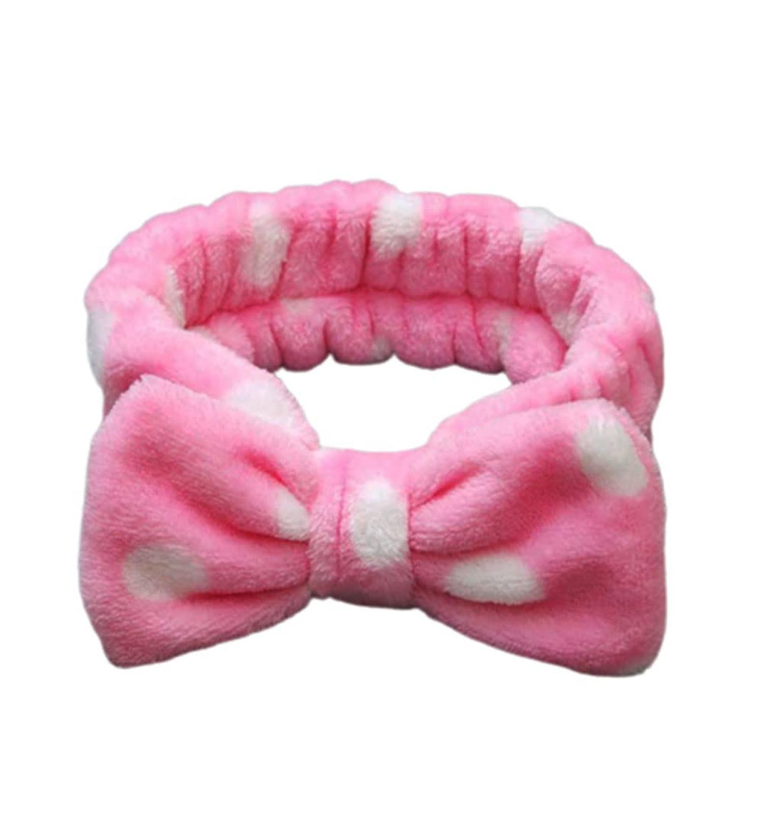 Demarkt Bowknot Headband - Pink Hair Accessories for Makeup & Facial Cleansing | International Shipping Available - Buy Online on GoSupps.com