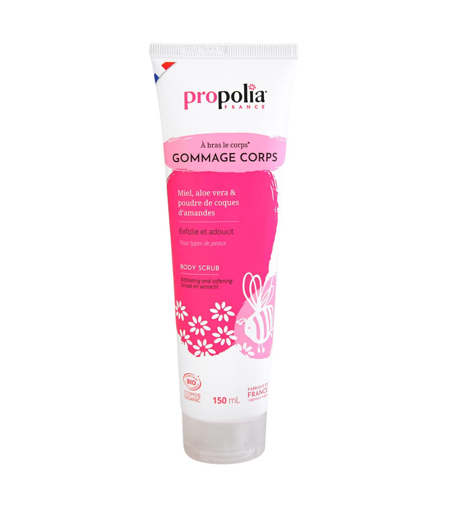 PROPOLIA - Organic - Exfoliating Body Scrub - Moisturizing - Melting texture - All skin types - Honey Aloe Vera & Almond Shells - Made in France - 150 ml - Buy Online on GoSupps.com