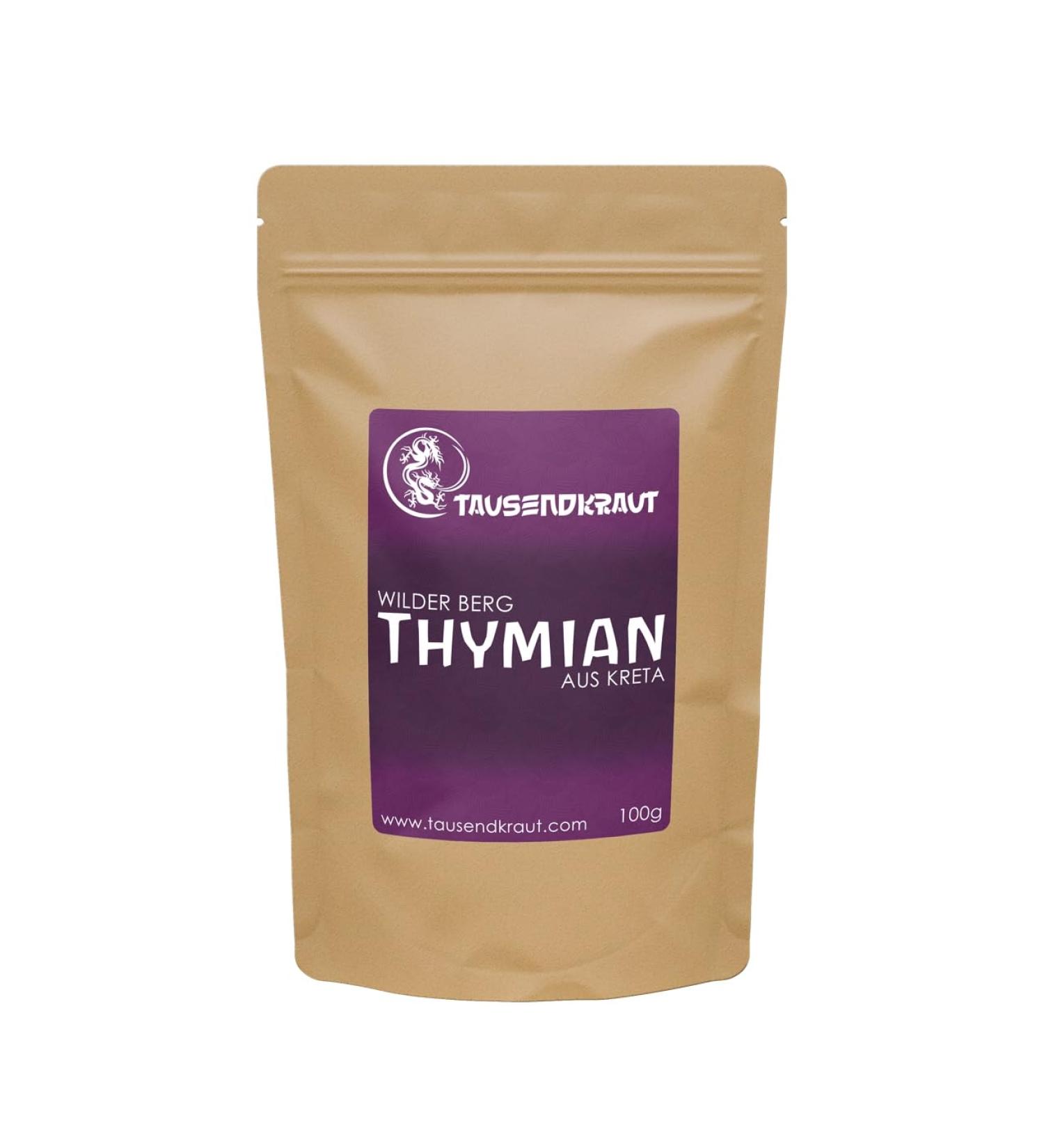 Organic wild Cretan mountain thyme (100g) I Harvested and dried by hand I Millennial premium quality - Buy Online on GoSupps.com