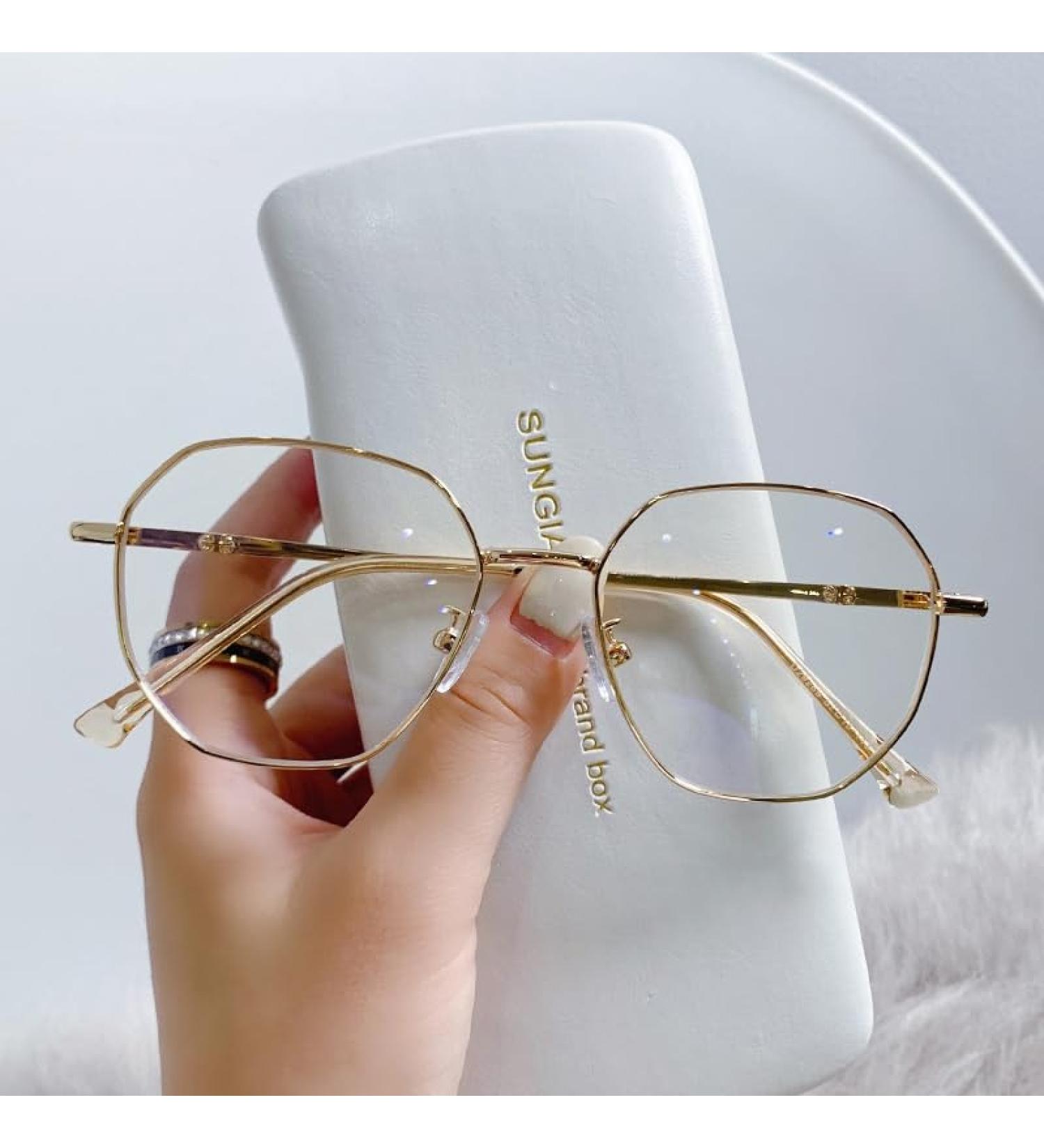 Retro Round Blue Light Blocking Readers - Anti Eyestrain Glasses for Men & Women - +0.00 C4 - Buy Online on GoSupps.com