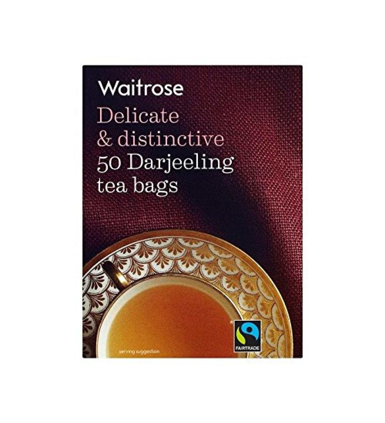 Darjeeling Sachets De Th Waitrose 50 Par Paquet - Paquet de 2
