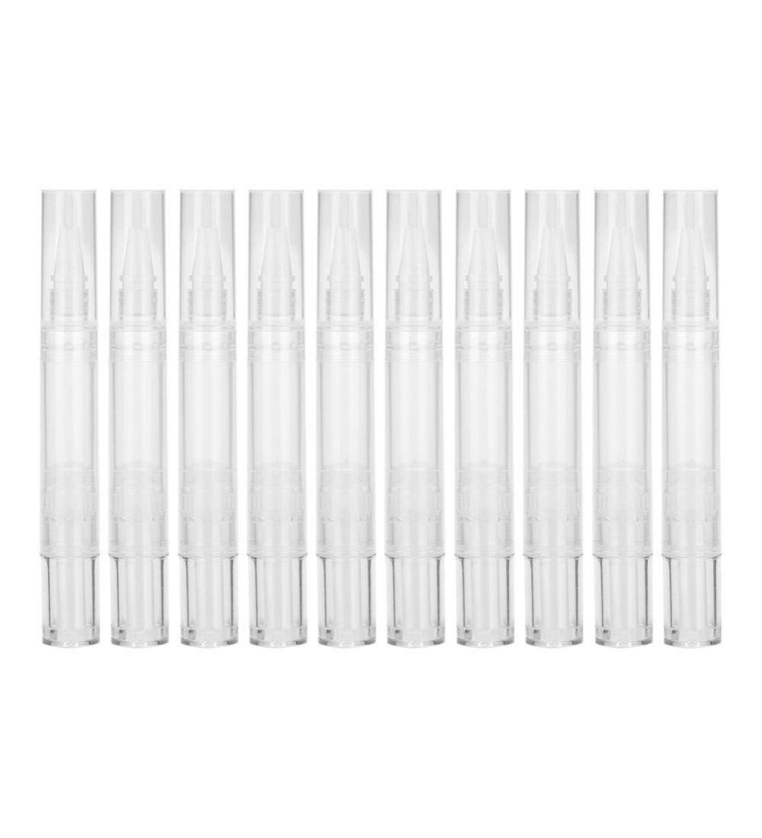 ZJchao 10pcs 5ml Transparent Twist Pen Cosmetic Container for Nail Oil, Eyelash Growth, Lip Gloss - Convenient Applicators for Women's Makeup - Buy Online on GoSupps.com