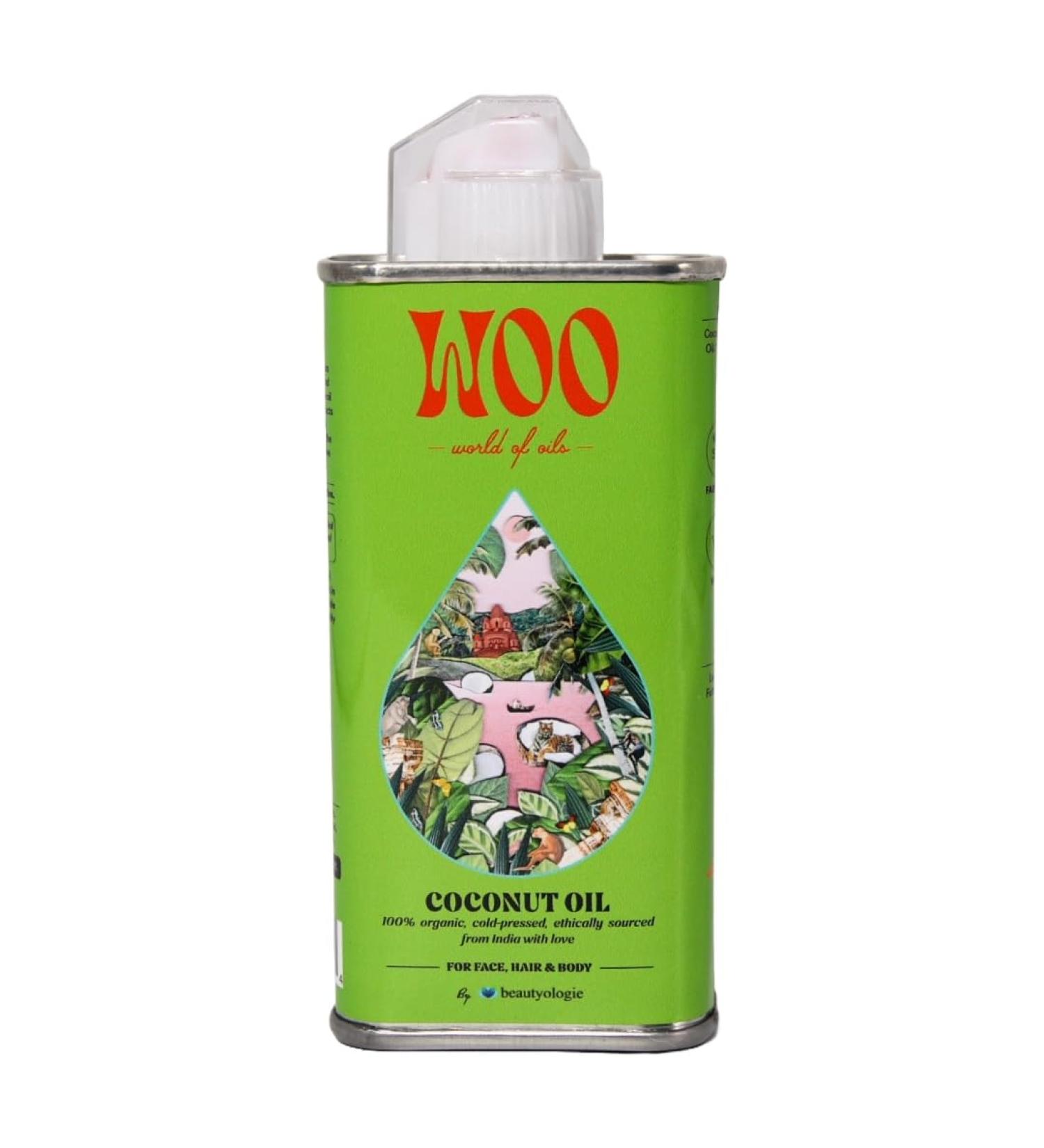 WOO World of Oils Certified Organic Coconut Oil 100% Pure Cold-Pressed Fair Trade | Face Body Hair & Cuticles | Deeply Moisturizing Soothes Dry Skin | 3.4 oz - Buy Online on GoSupps.com