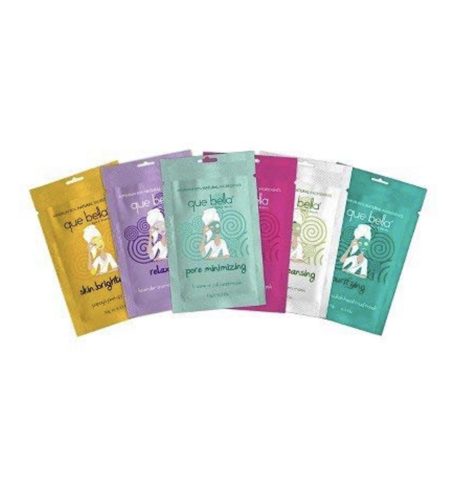 Que Bella174 Face Mask Pamper Pack - 6ct
