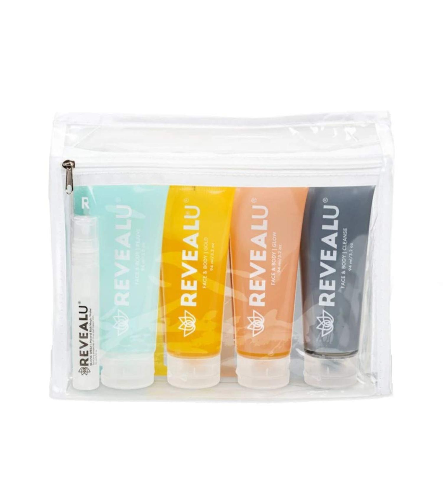 RevealU Vegan Skin Care Kit - Alcohol & Fragrance Free Moisturizers Gentle Exfoliator Paraben & Oil Free - Perfect Gift Set for Face & Body - Buy Online on GoSupps.com