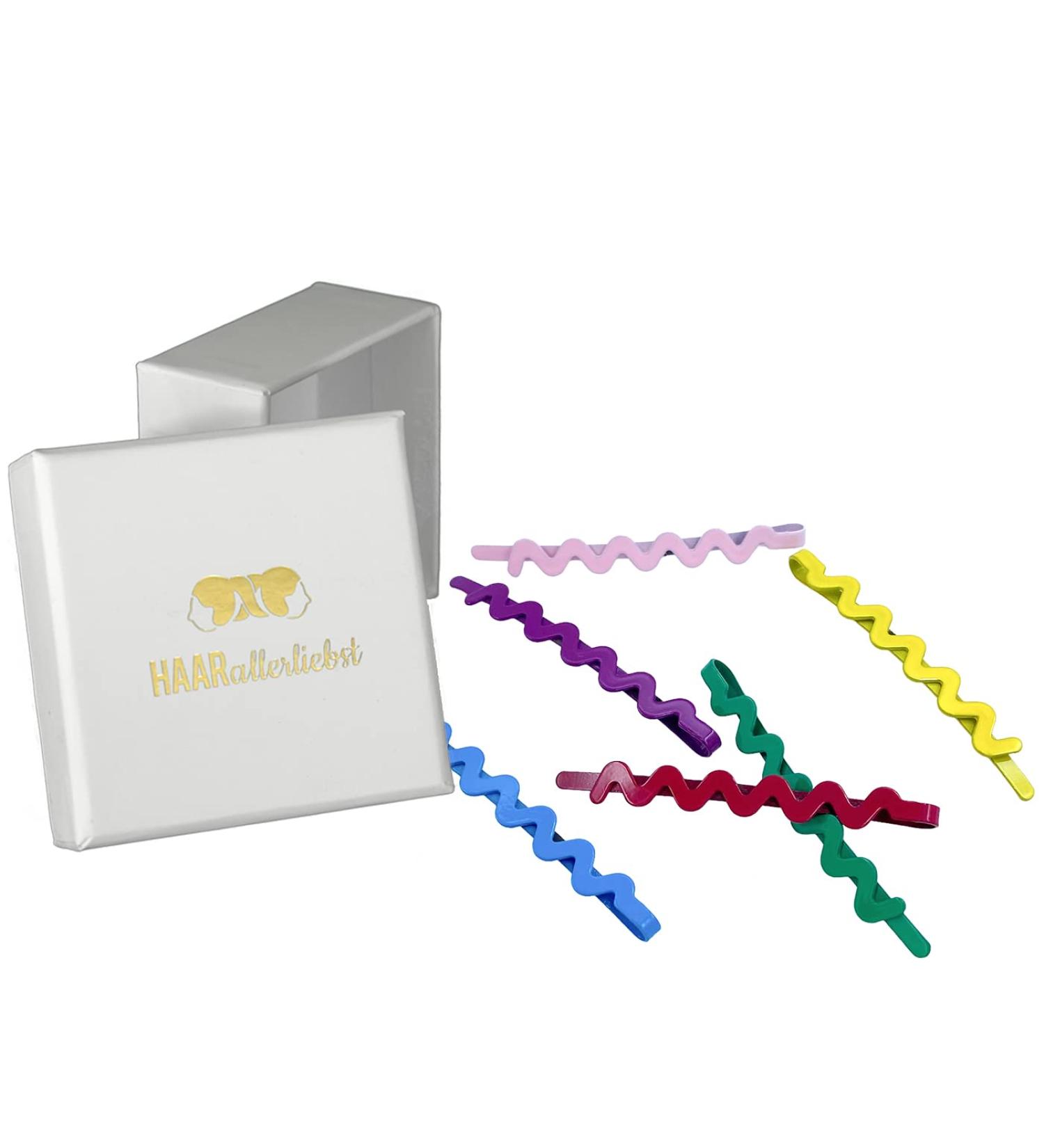 HAARallerliebst Wavy Hair Clips (6 pcs 4.5 cm) | Colorful & Stylish | Box Included - Perfect for Storage - Buy Online on GoSupps.com