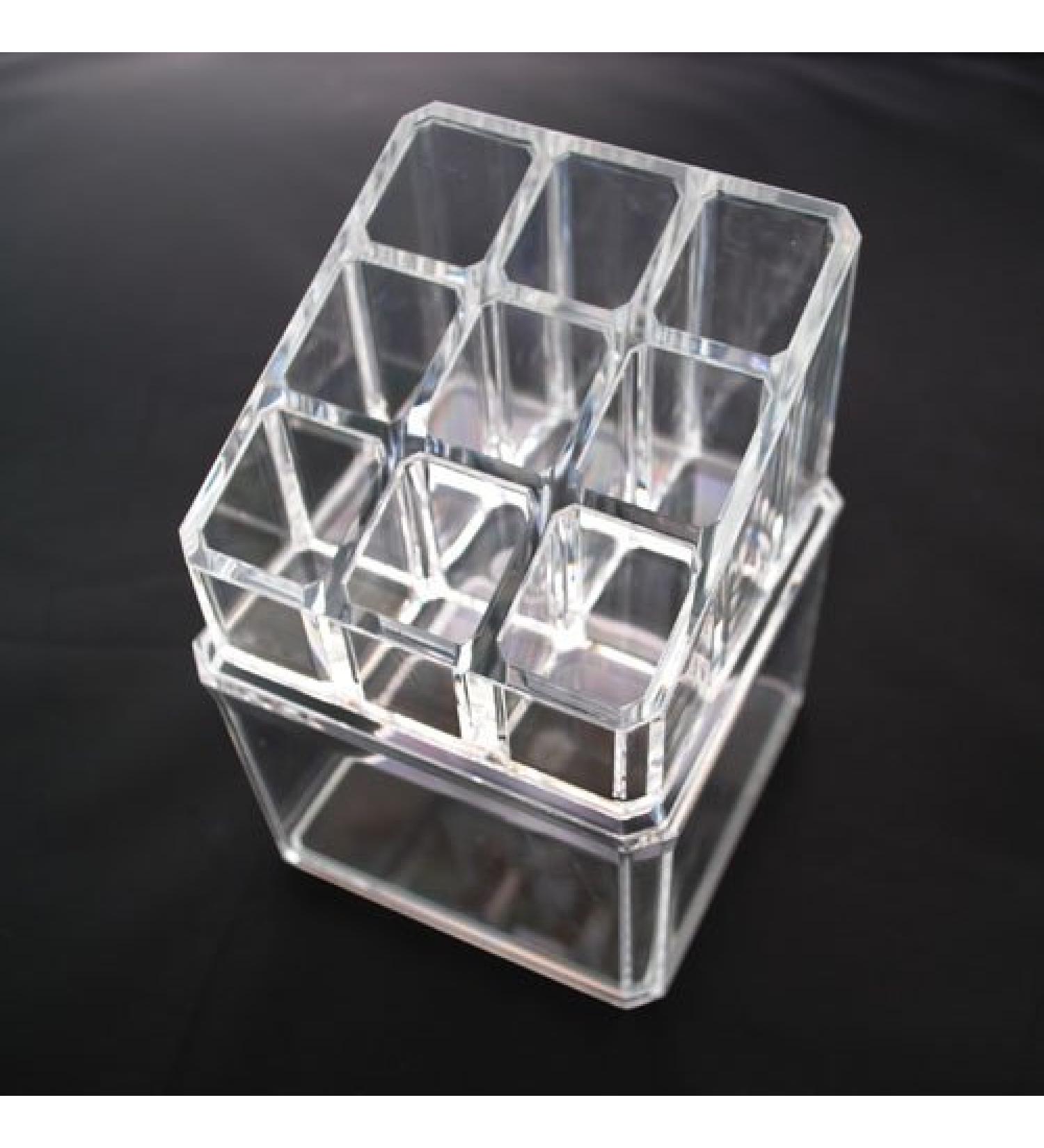 Acrylic Cosmetic Organizer Makeup Brushes Holder 1035 Top and Bottom Set