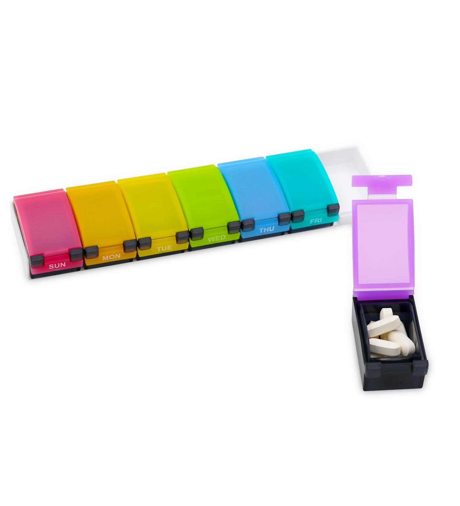 Silicone Arthritis-Friendly Pill Box | Unbreakable Weekly Organizer | 100% Food-Grade Silicone | Non-Slip Case for Daily Use - Buy Online on GoSupps.com