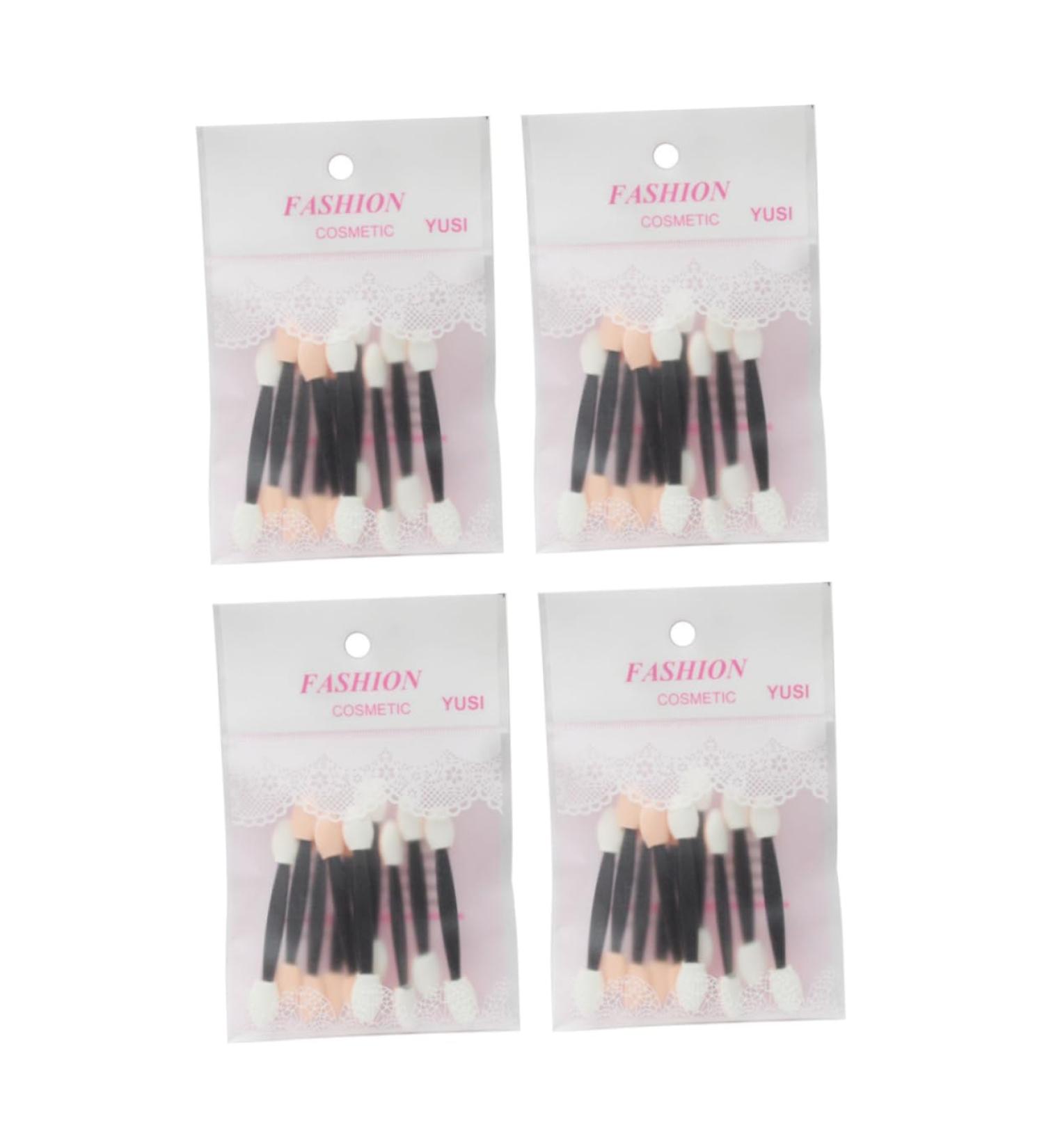 WOONEKY 40pcs Sponge Stick Flat Makeup Brush Mini Cosmetic Brushes Makeup Eye Shadow Plastic Abs - Buy Online on GoSupps.com