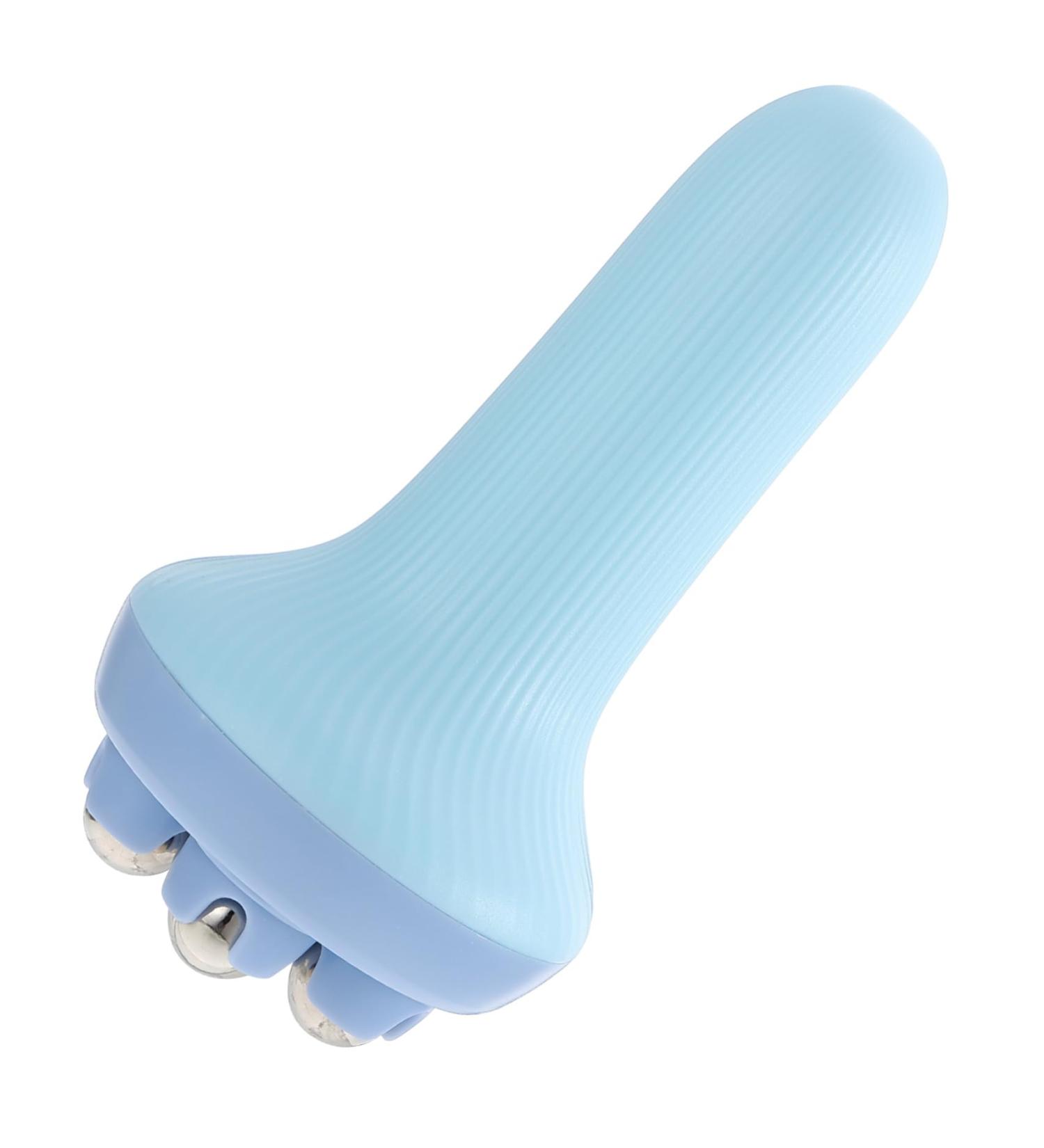 Buy Gleavi Metal Massage Roller - Yoga Tools & Manual Muscle Relief | 14.5x7.5cm Blue | Effective Body & Face Massager - Buy Online on GoSupps.com