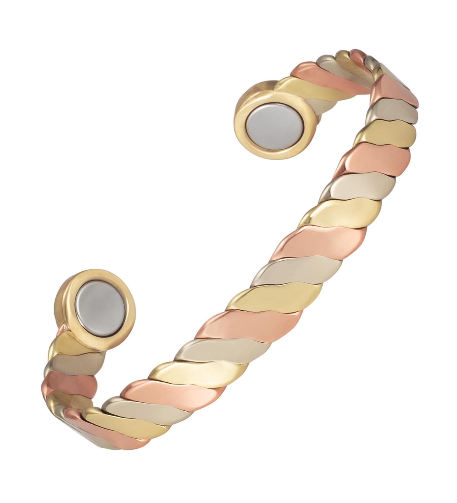 Enermagix Magnetic Copper Bracelets for Men & Women - 99.9% Solid Copper Cuffs with 3523 Gauss Magnets - Buy Online on GoSupps.com