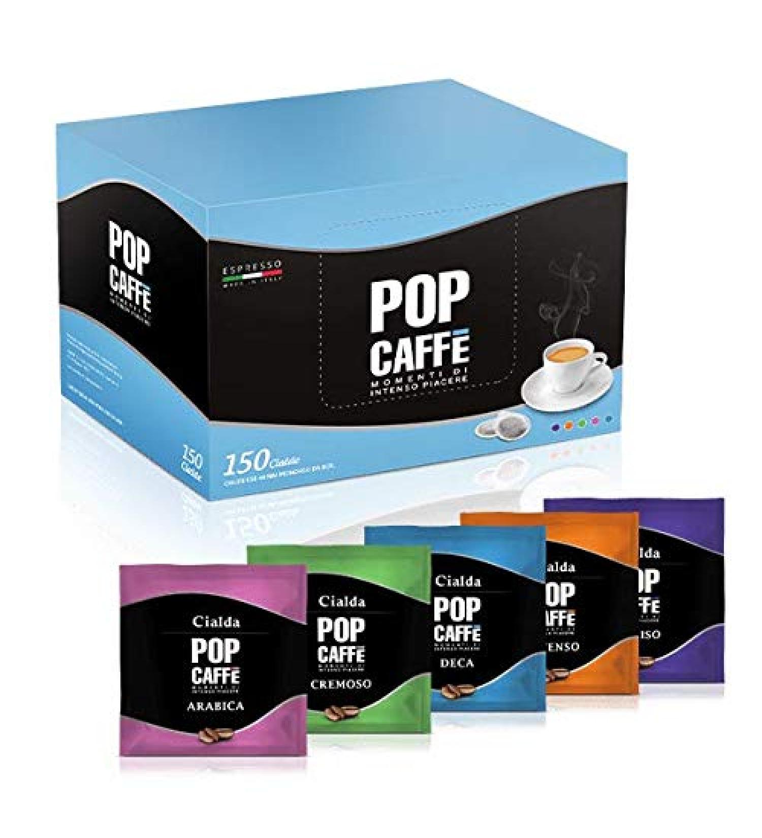 Simfed srl POP CAFFE 150 coffee pods set for tasting strong blends intense creamy Arabic - Buy Online on GoSupps.com