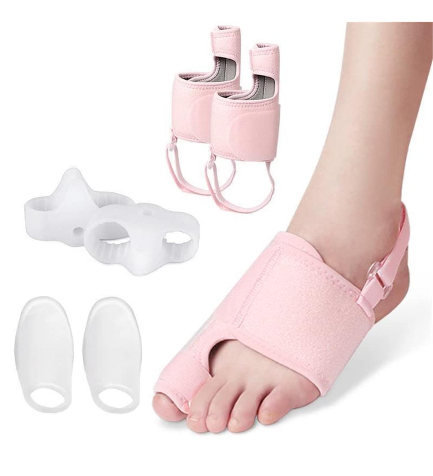 Orthopedic Bunion Splint Set - Big Toe Separator Brace Sleeves with Gel Corrector for Day and Night Support - Hallux Valgus Correction and Toe Straightener for Foot Pain Relief - Men and Women - Buy Online on GoSupps.com