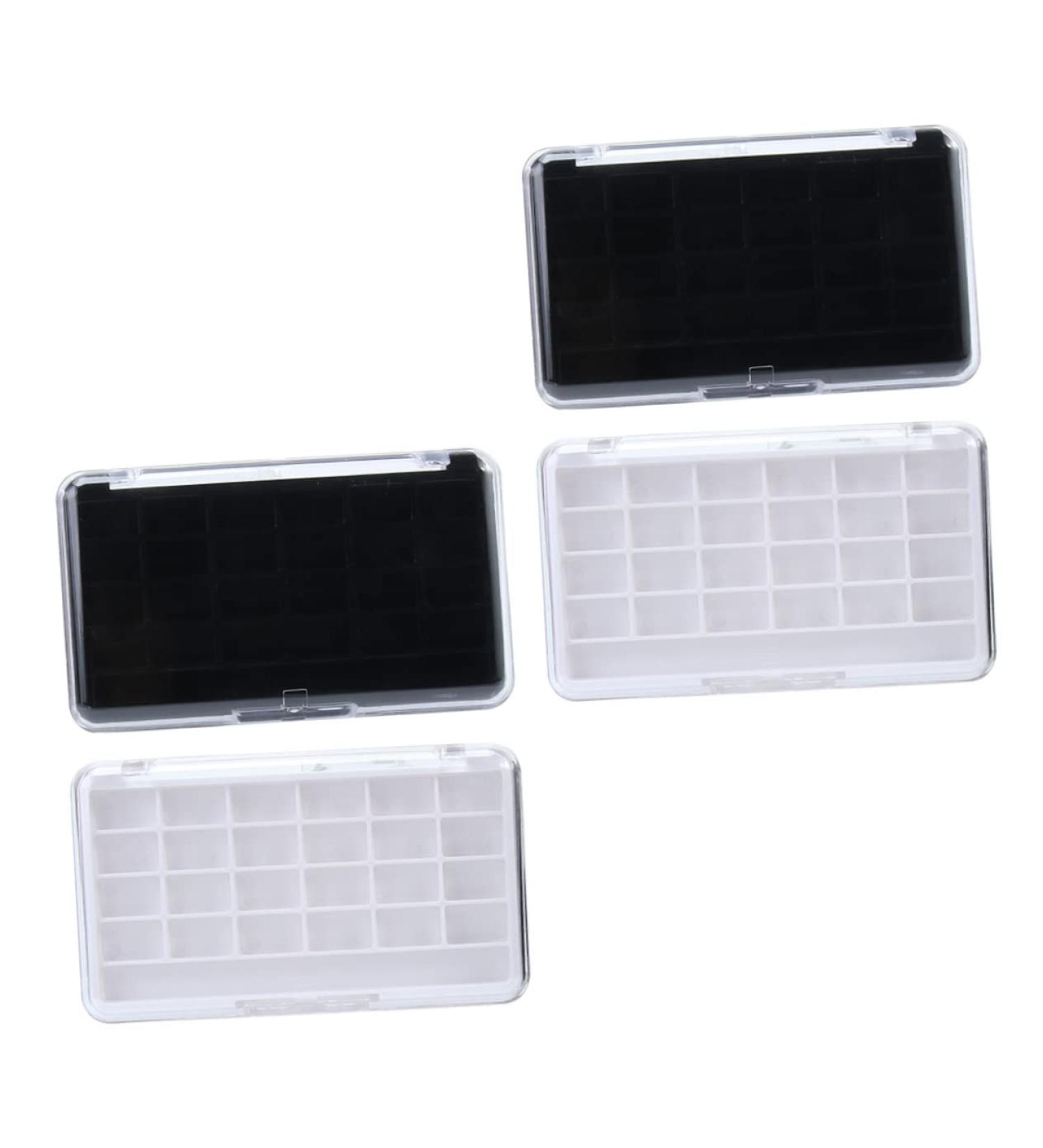 Beatifufu 4pcs Box Empty Eye Shadow Box Square Griddle Pan Eyeshadow Pallet Diy Eye Shadow Case Pigment Blush 11.5x6.7cm As Shown - Buy Online on GoSupps.com