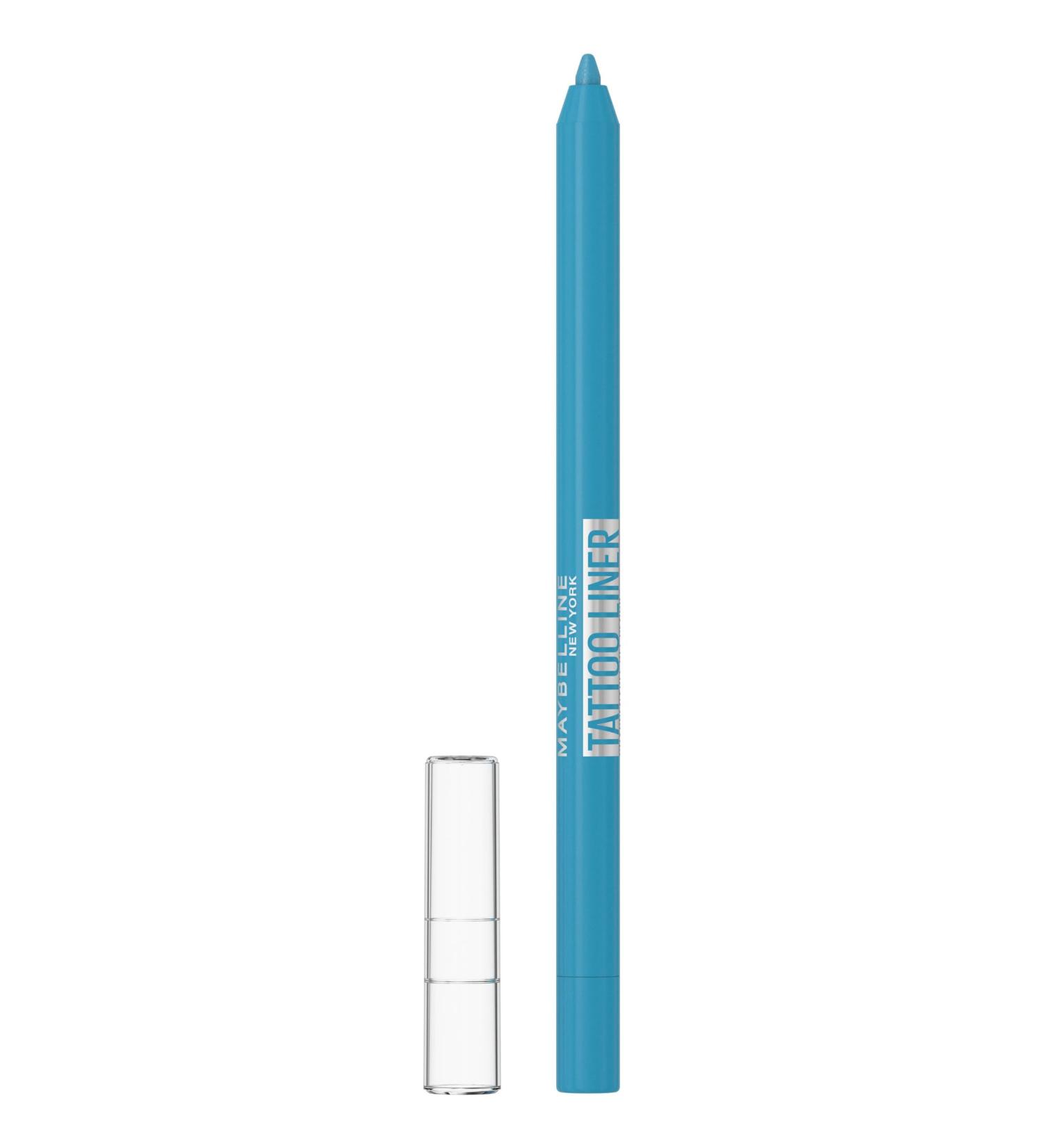 Maybelline New York - Tattoo Effect Eye Gel Pencil - Waterproof & 36h Hold - Tattoo Liner - Shade: Arctic Skies - Buy Online on GoSupps.com