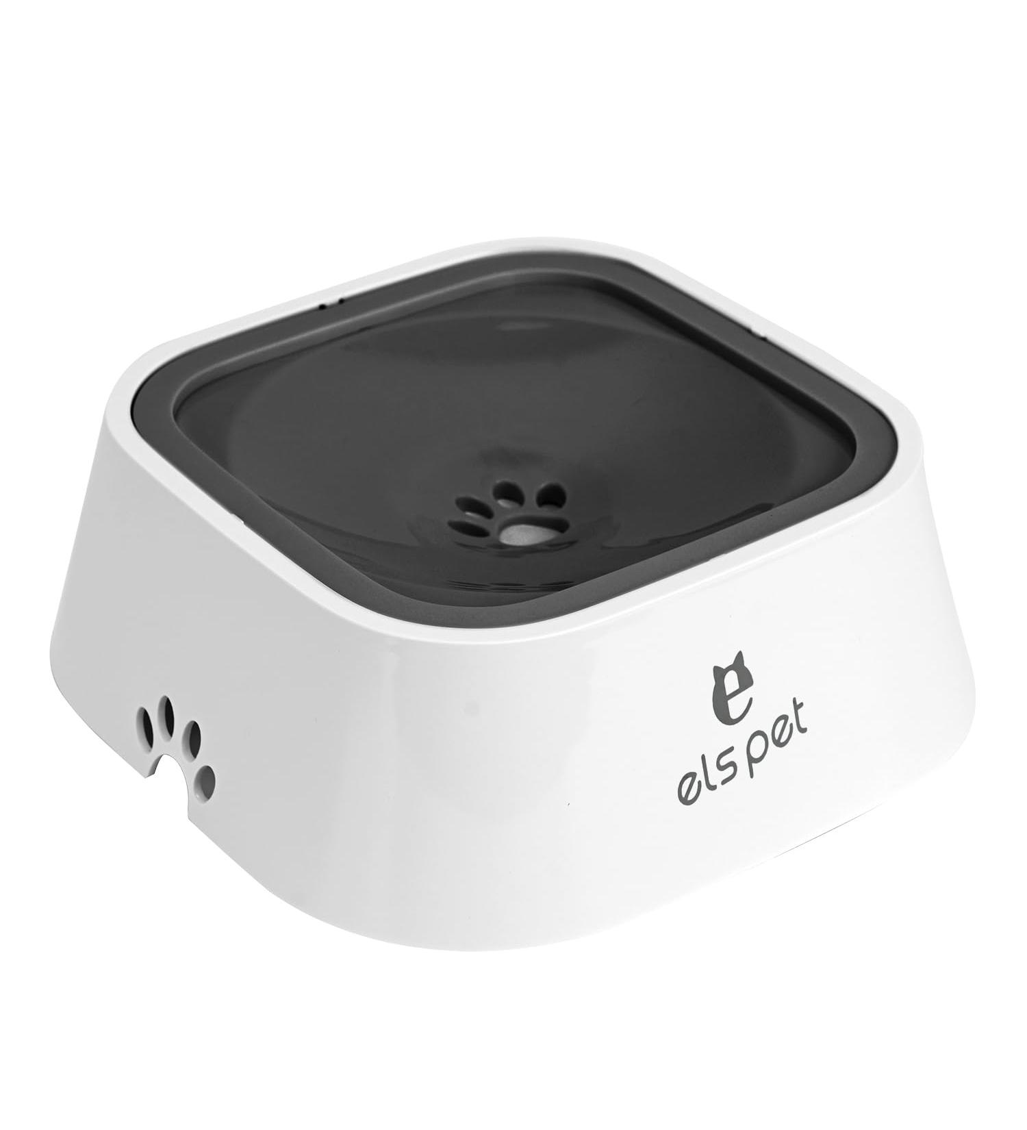 Non Spill Dog Water Bowl 1.5L Anti-Choking Splash-Free Pet Bowl - Grey - Buy Online on GoSupps.com