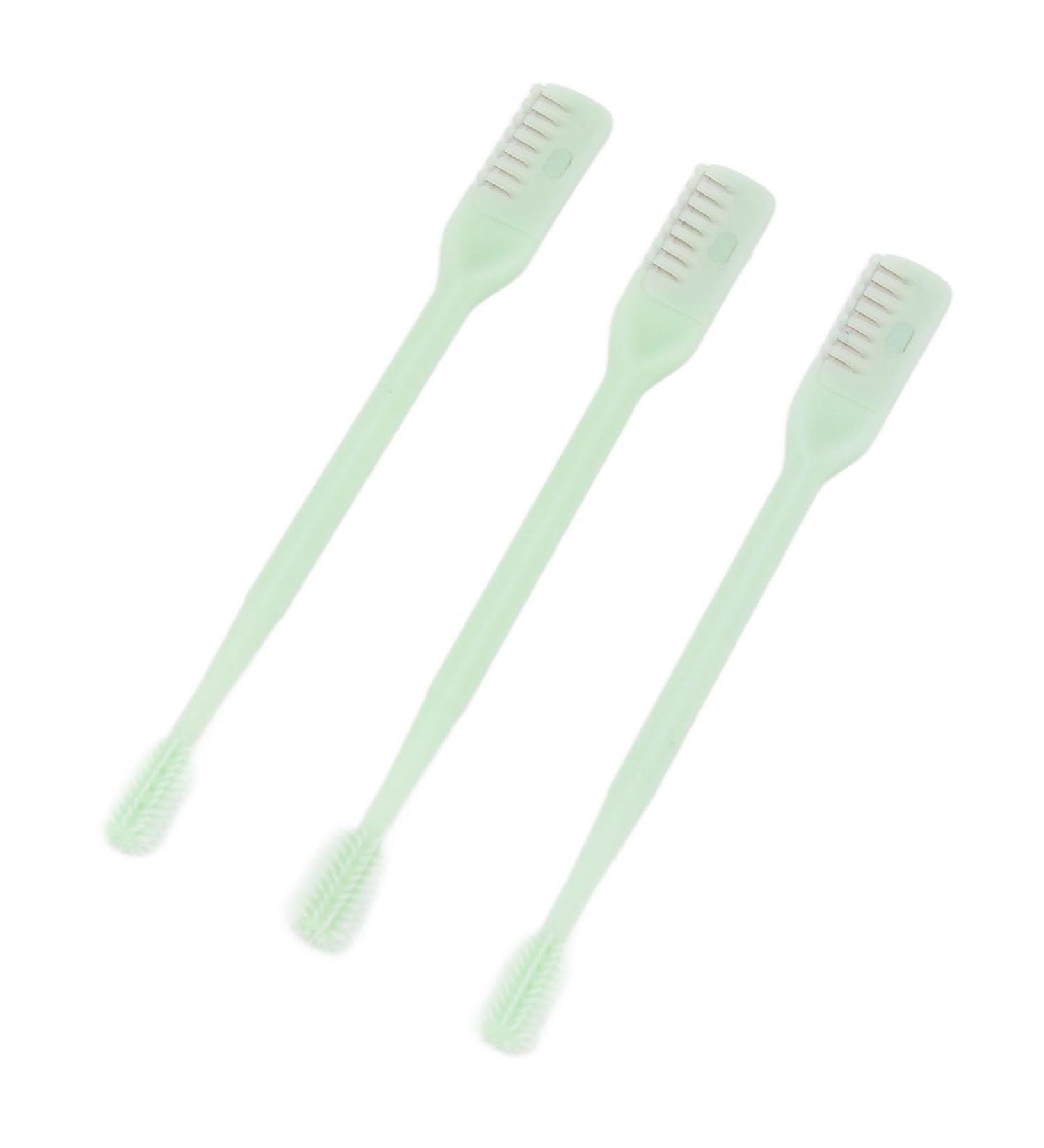  HELEVIA 3Pcs Manual Nose Hair Trimmer Double Heads 360 Degree Rotation Deep Cleaning Nose Hair Cutter Mint Green - Buy Online on GoSupps.com