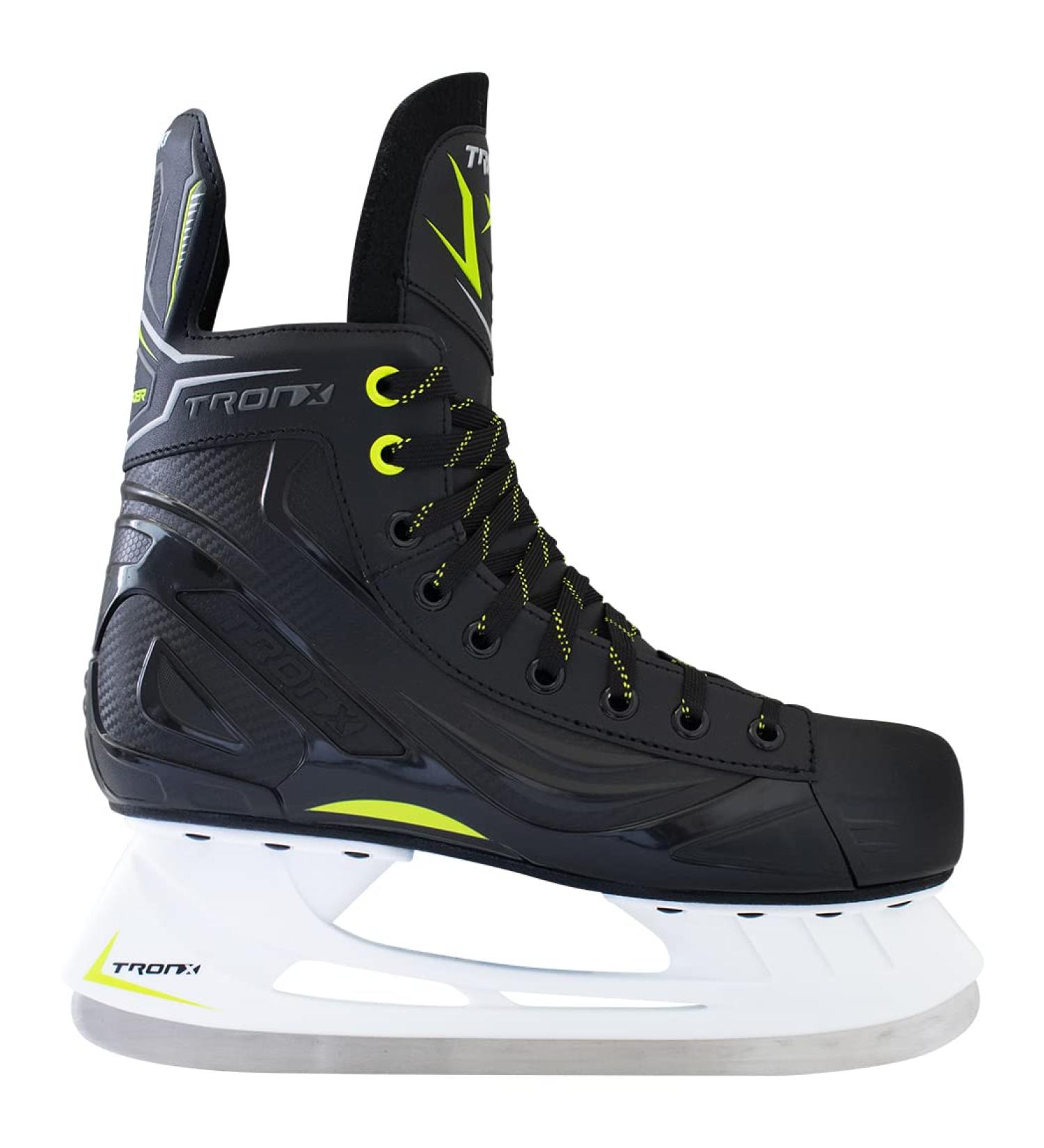 TronX Stryker 2.0 Ice Hockey Skates - Senior, Teen, Kids Boys - Adult and Junior Sizes - Ideal for Recreational & Intermediate Skating - Size 4 (Shoe Size 5) - Buy Online on GoSupps.com