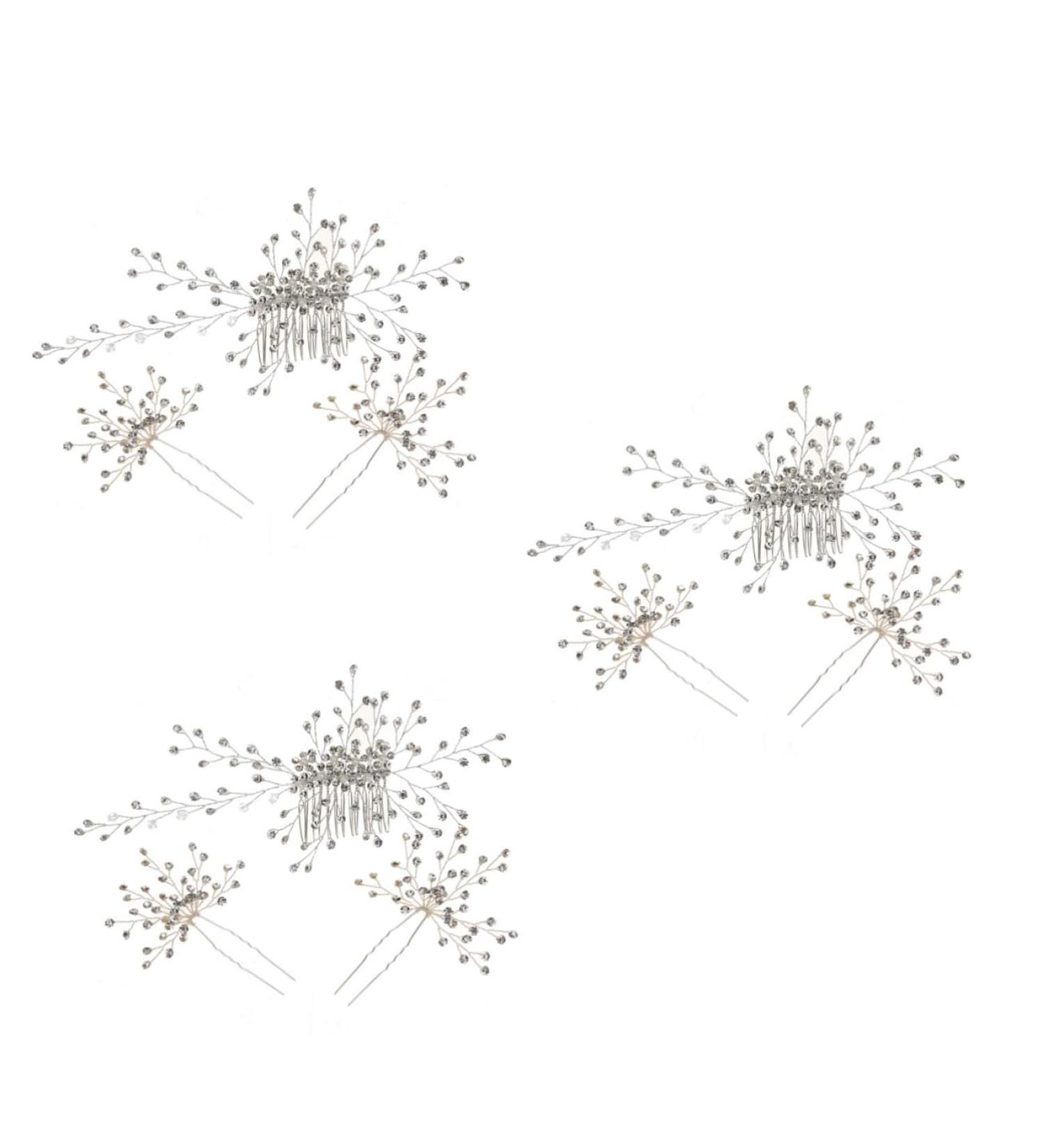 FRCOLOR 3 Sets Bridal Headwear Pearl Tiara Rhinestone Hair Headpiece Bridal Hair Accessories Diamond Headpiece Wedding Hair Clip Pearl Hair Clip Comb Bridesmaid Rhinestones Zinc Alloy - Buy Online on GoSupps.com