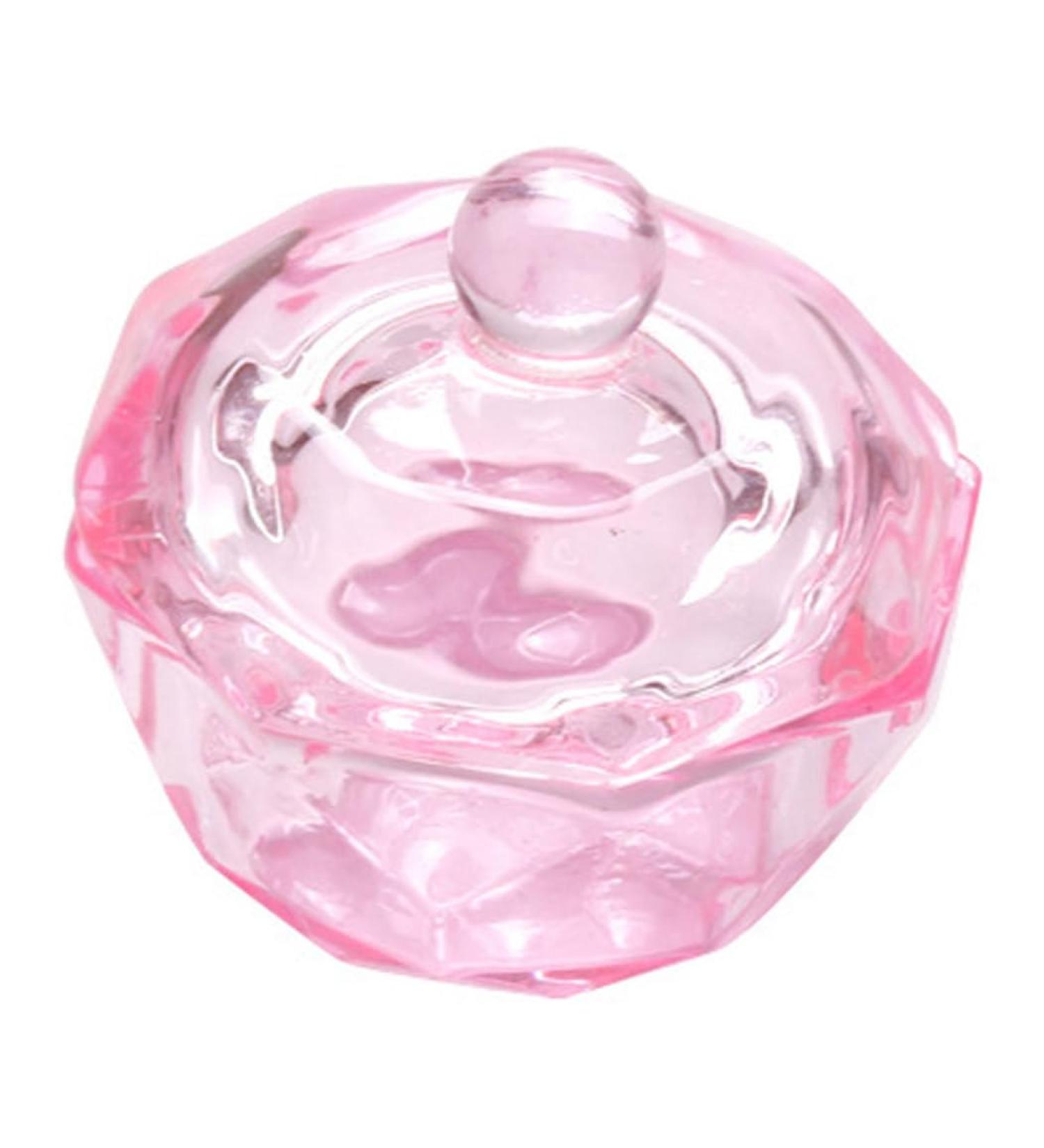 Octagonal Dappen Dish Cup Crystal Glass Glassware Tool for Nail Art Manicure Care Brushes - Buy Online on GoSupps.com