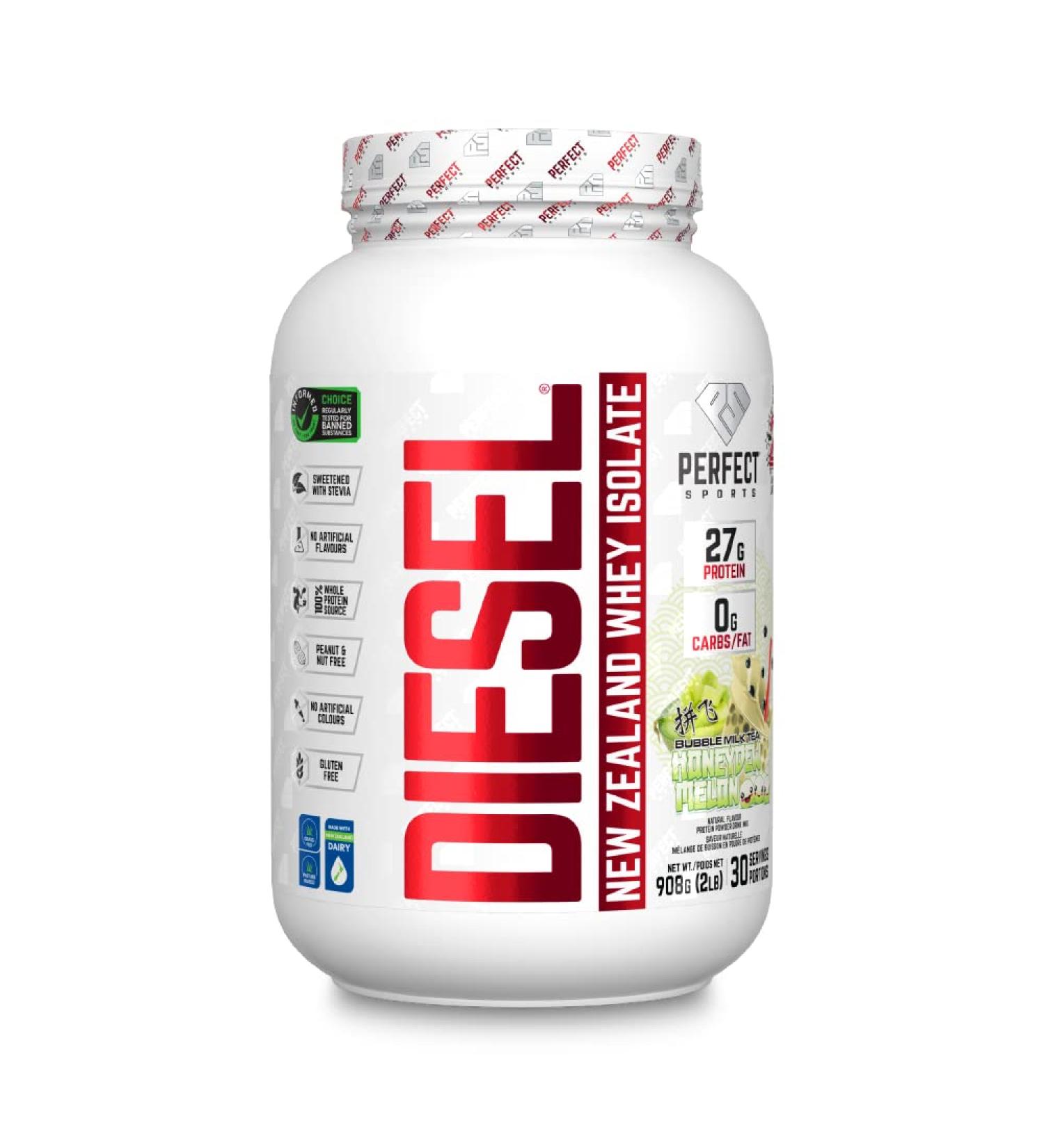 DIESEL - New Zealand Whey Protein Isolate 2lb Honeydew Melon Honeydew Melon 908 g (Pack of 1) - Buy Online on GoSupps.com