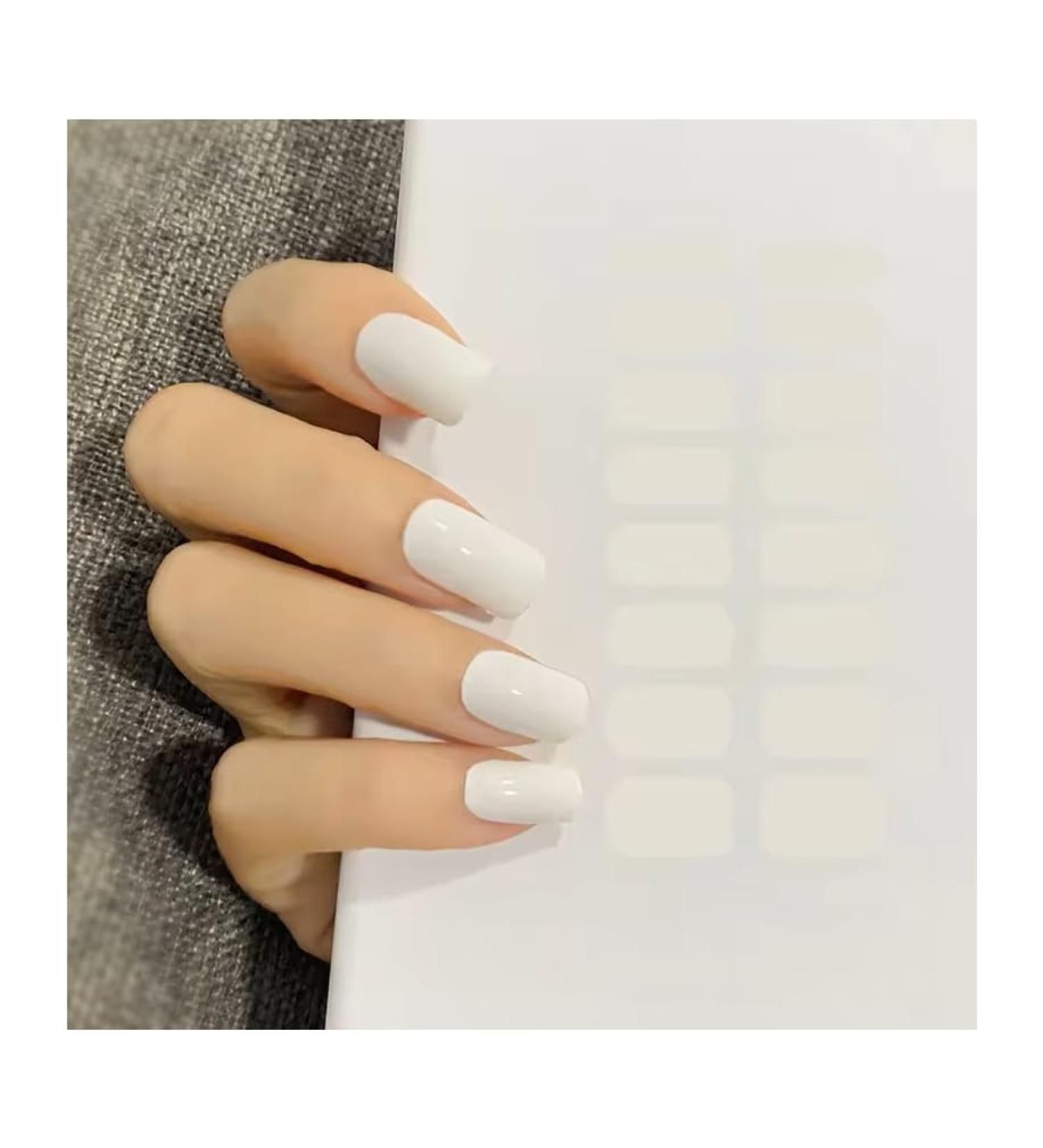 Self-Adhesive UV Hardening Nail Film | Perfect Manicure & Geln gel Stickers | White UV Nail Foils for Professional Results - Buy Online on GoSupps.com