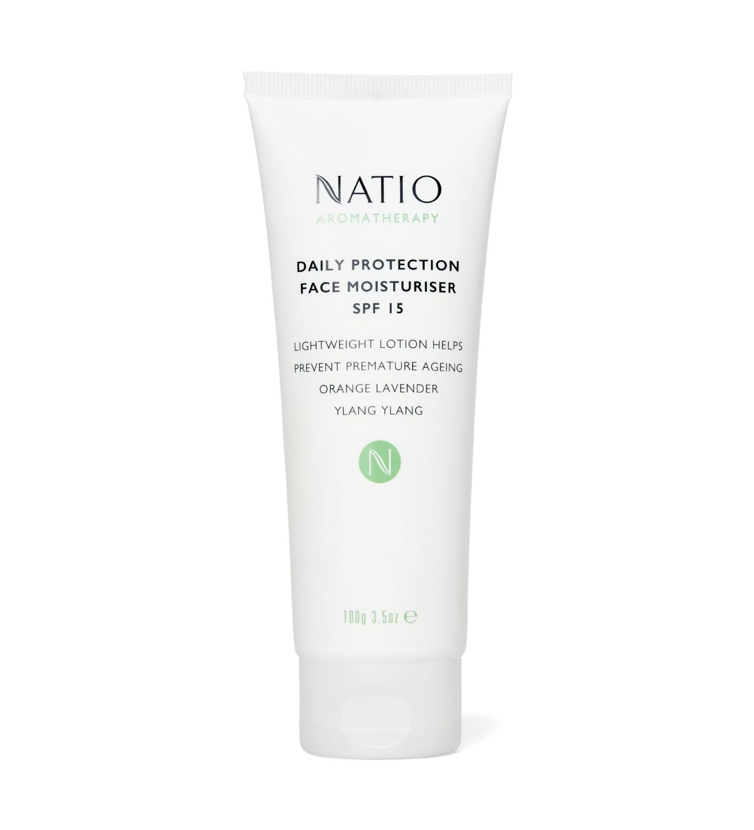 Natio Aromatherapy Daily Protection Face Moisturiser SPF 15 - 100g | International Shipping Available - Buy Online on GoSupps.com