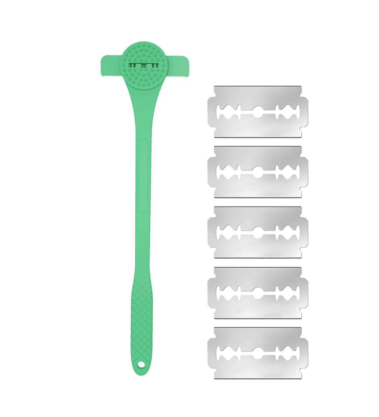 Back Razor for Men | 2-in-1 Flexible Trimmer & Fur Care Tool | Anti-Slip Silicone Handle | Ideal for Adults & Boys - Buy Online on GoSupps.com