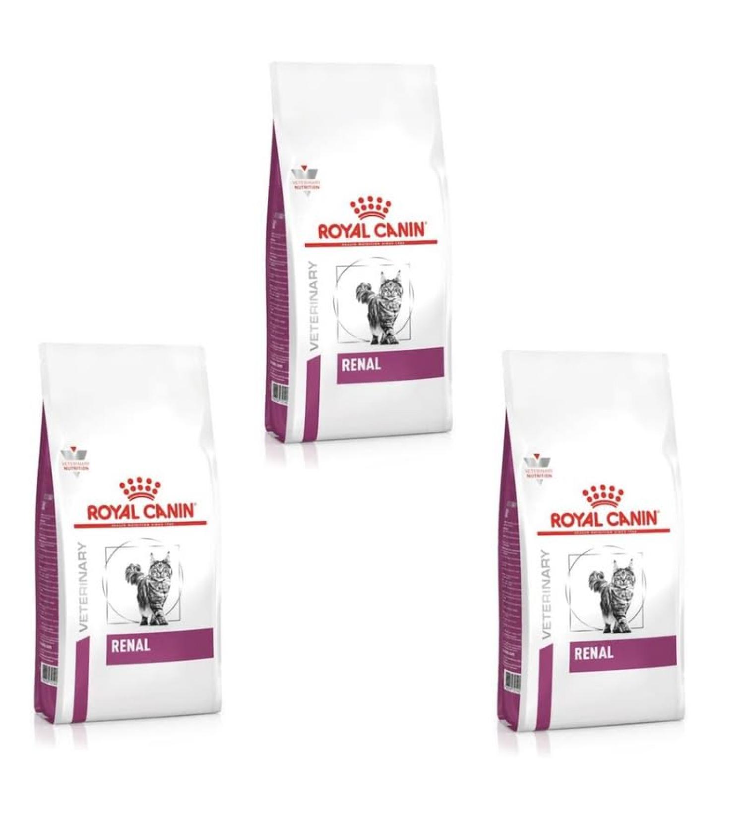 Royal Canin Veterinary Renal | Pack of 3 | 3 x 400g | Complete Dietary Food for Adult Cats | for Support in Kidney Problems - Buy Online on GoSupps.com
