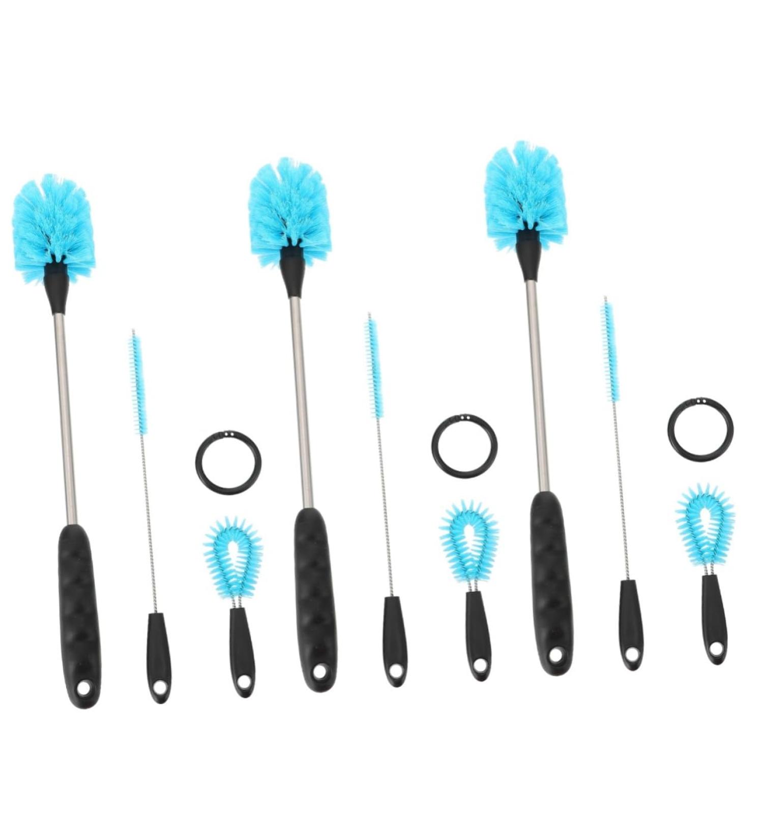 Pretyzoom 9-Piece Mini Bottle Brush Set - Water Bottle & Cup Cleaner | Perfect for Home & Milk Bottle Care - Buy Online on GoSupps.com
