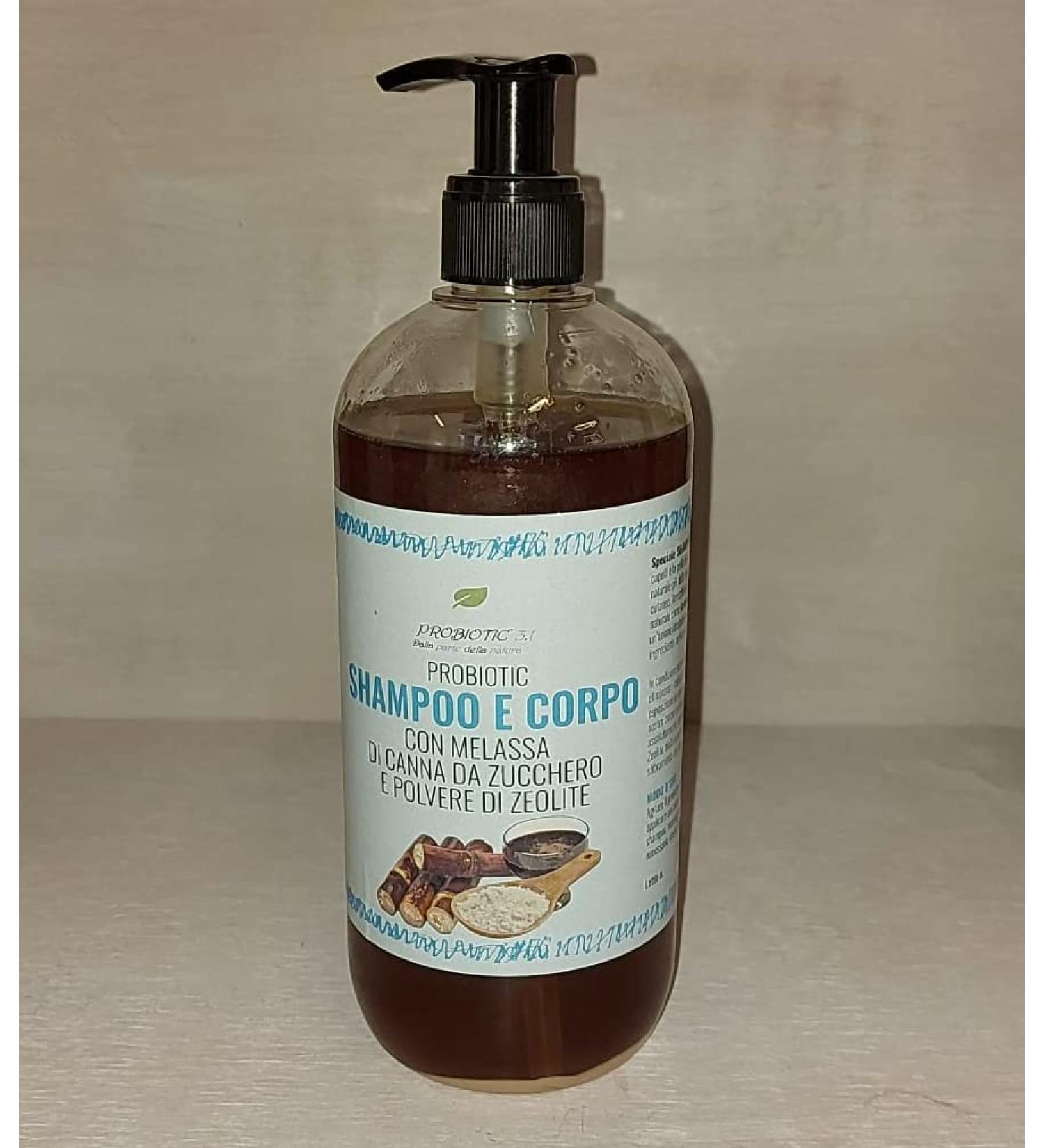 Probiotic 3.1 Shampoo and body wash with sugar cane molasses and natural antioxidant zeolite powder bath foam liquid soap