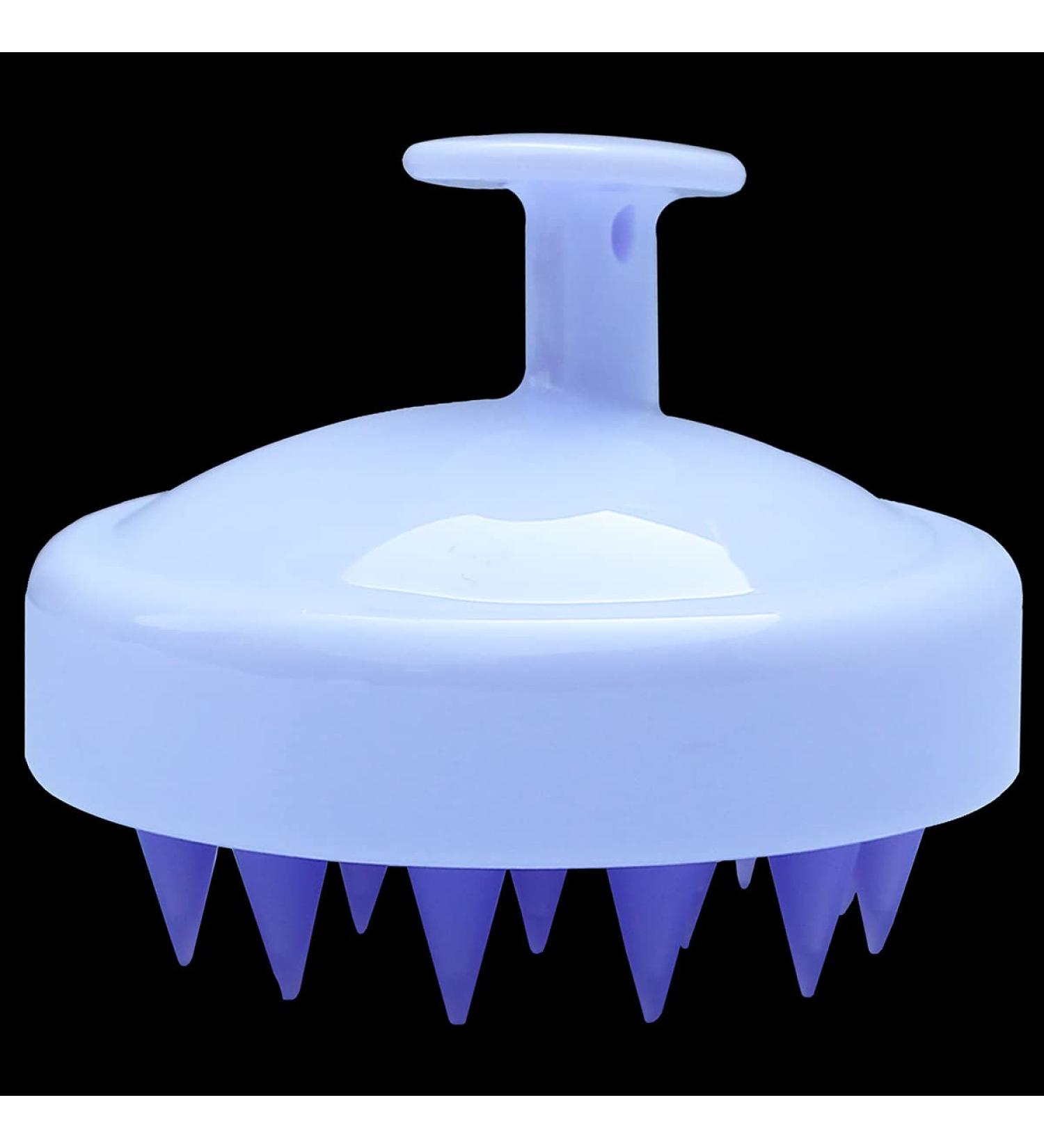 Hair Shampoo Brush & Scalp Massager - Soft Silicone Bristles for Hair Growth - Manual Wet & Dry Use (White) - Buy Online on GoSupps.com