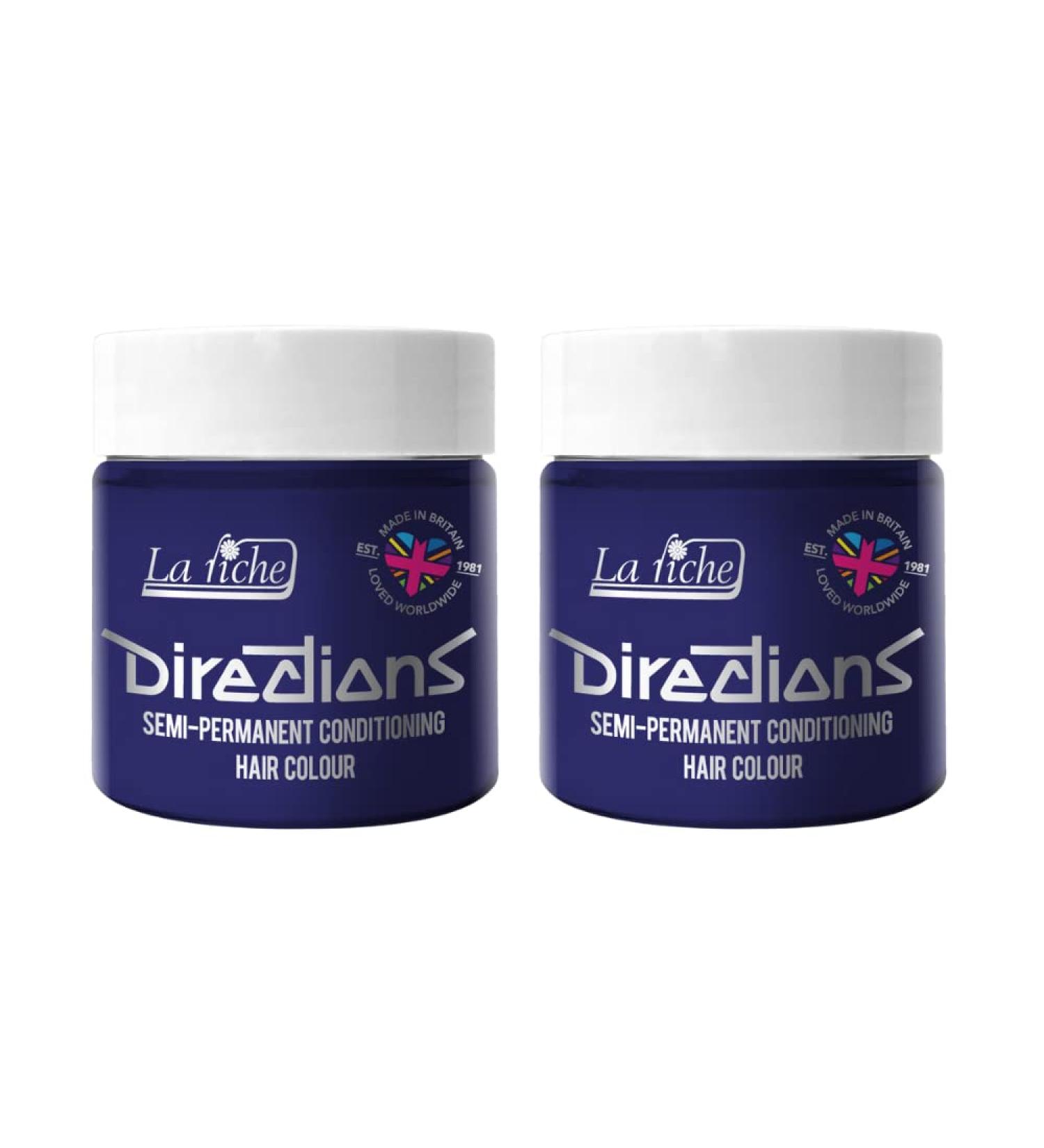 La Riche Directions Semi-Permanent Hair Color 100 ml Jar 2-Pack (Midnight Blue) Midnight Blue 100 ml (2-Pack)