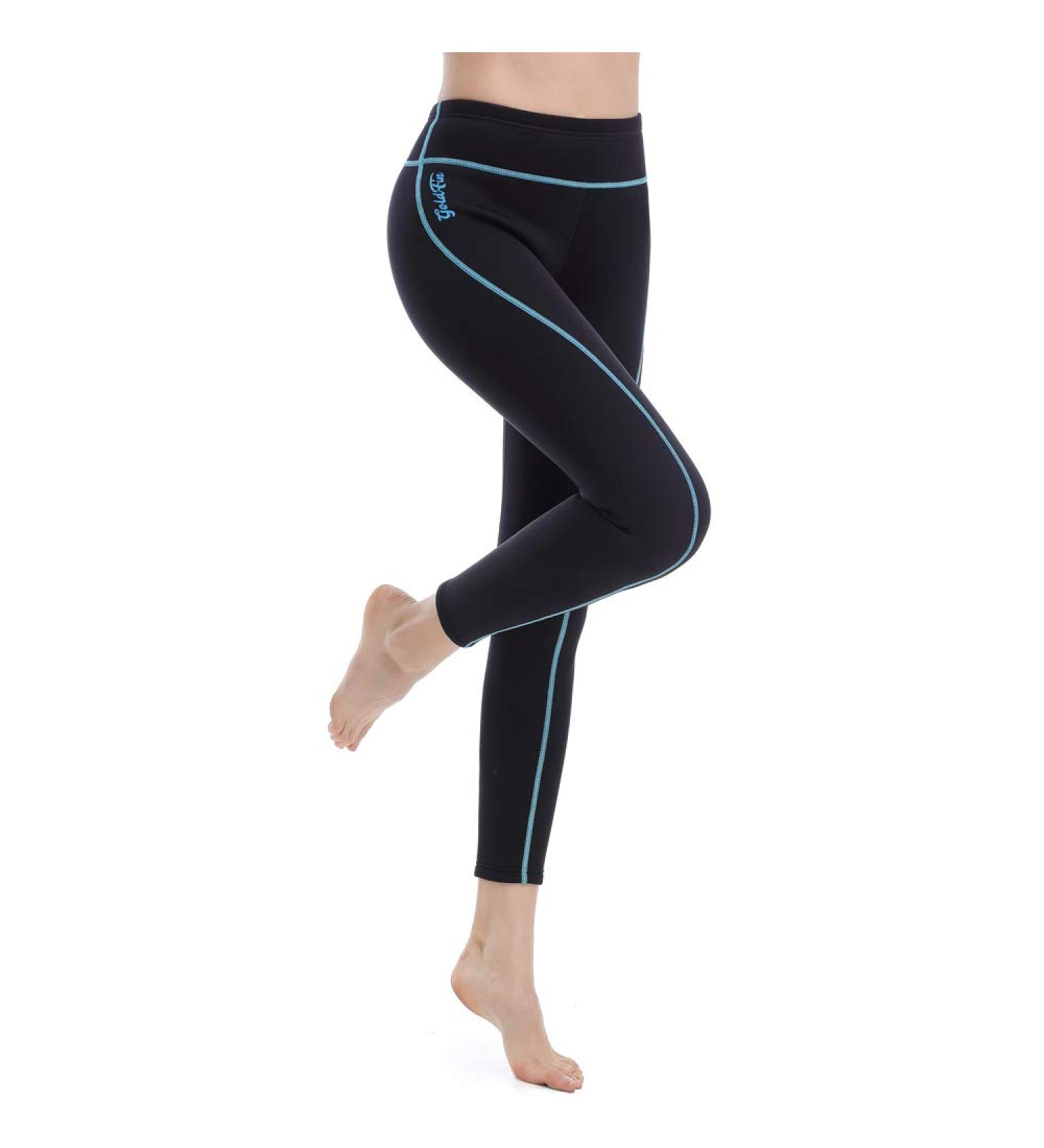 GoldFin 2mm Neoprene Women's Wetsuit Pants - Blue/Stripes Large | Water Aerobics, Diving, Surfing, Swimming, Snorkeling, Scuba Kayaking | Keep Warm and Comfortable - Buy Online on GoSupps.com