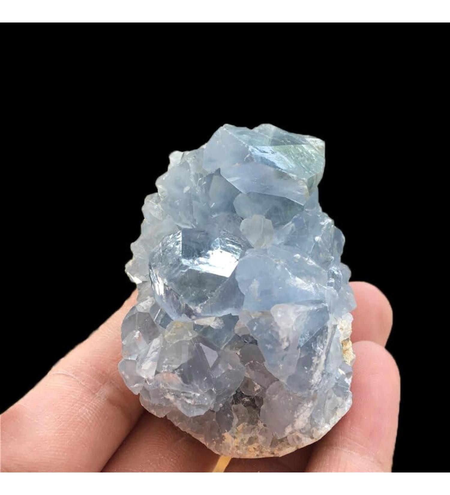 Natural Crystal Rough Natural Celestite Geode Crystal Quartz Cluster Home Decor Specimen Gemstone Tumble Stone Crystal (Size : 40-55g) - Buy Online on GoSupps.com