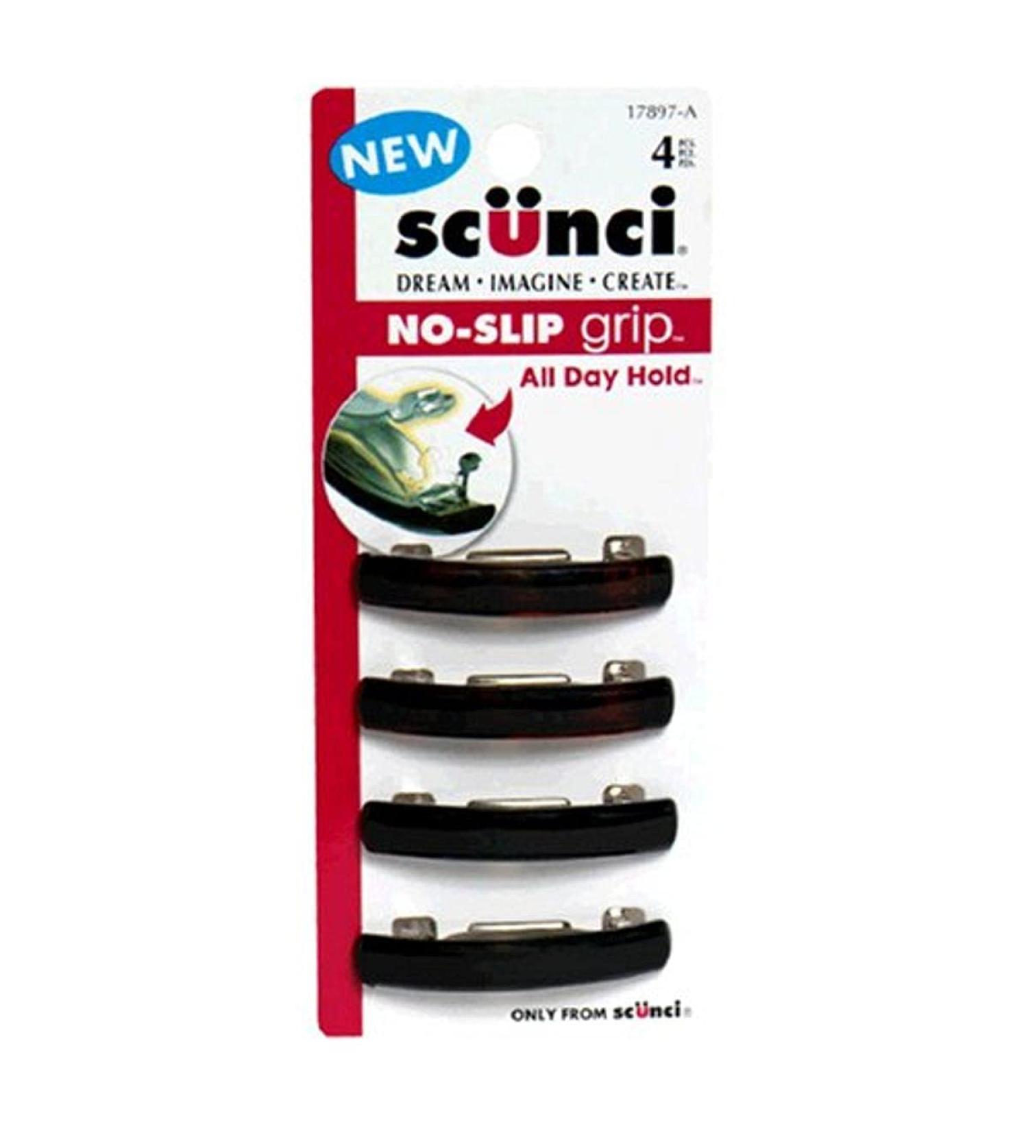 Scunci No Slip No Damage Barrette, 4 ct