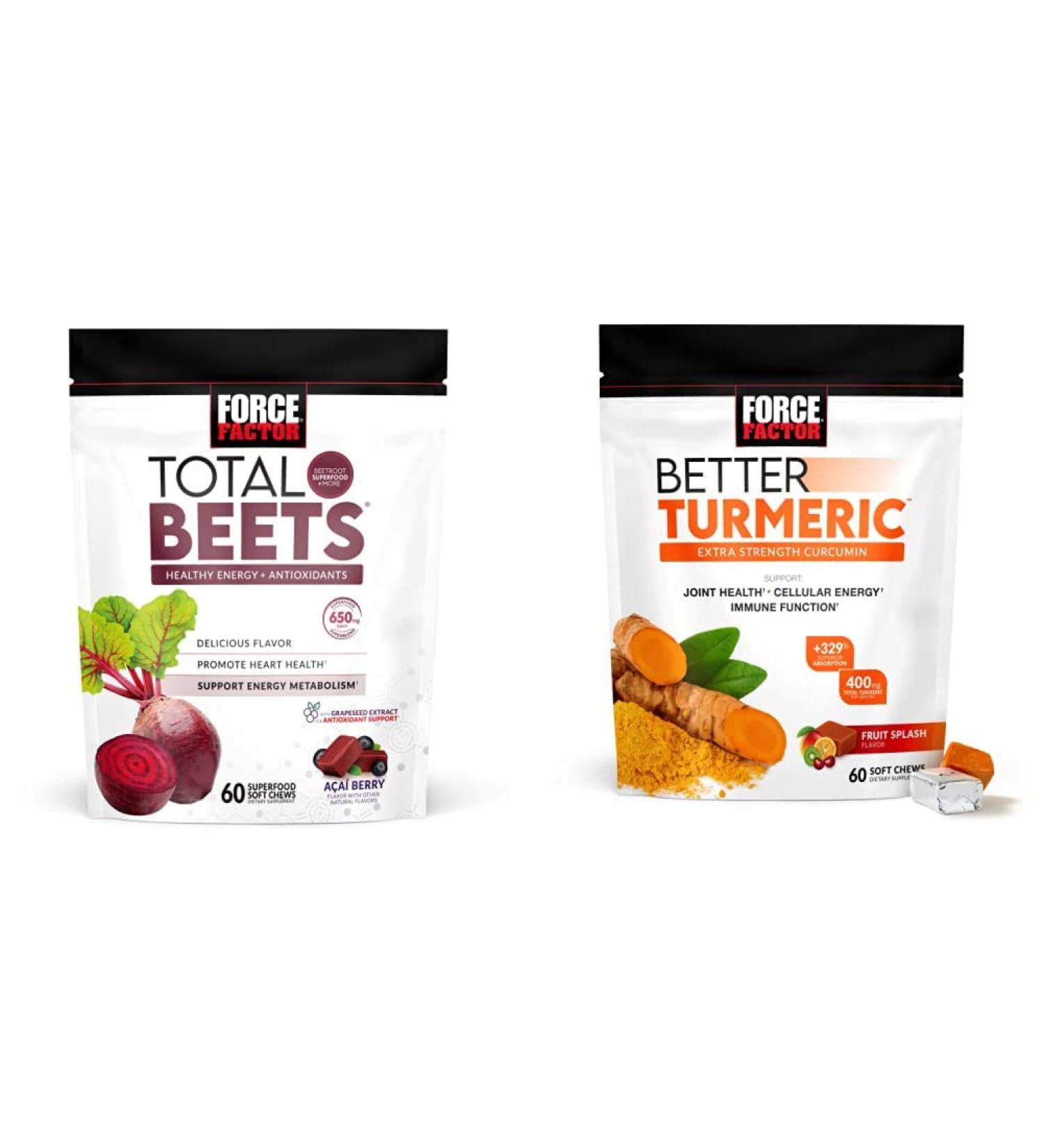 Force Factor Total Beets & Turmeric Joint Support Soft Chews Bundle - Buy Online on GoSupps.com
