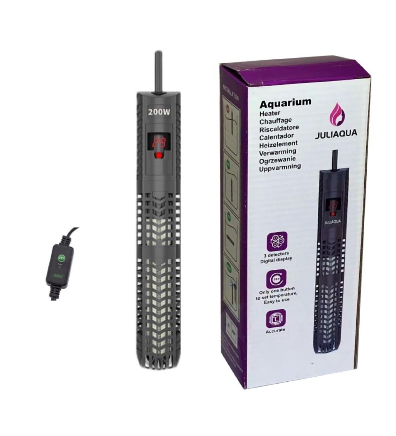 JULIAQUA 200W Aquarium Heater | Thermostat Heating Rod for All Aquariums | Reliable & Efficient International Shipping - Buy Online on GoSupps.com