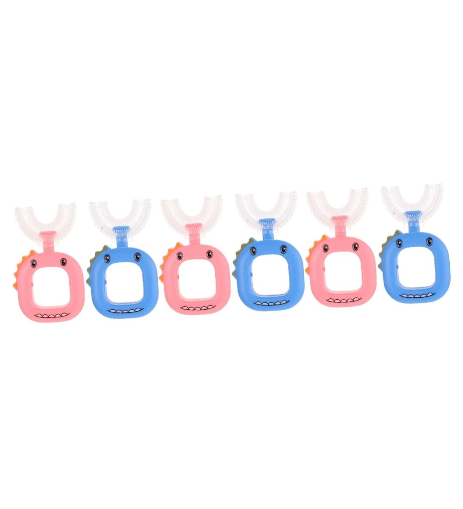 Minkissy U-Shaped Toothbrush for Children - 6 Pack Portable Manual Kids Toothbrushes for Home Use - Buy Online on GoSupps.com