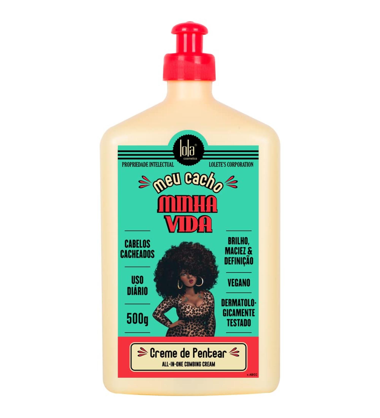 Linha Meu Cacho Minha Vida Lola Brasil - Creme de Pentear 500 Gr - (Lola Brasil My Cyrls, My Life Collection - Combing Cream Net 17.6 Oz)